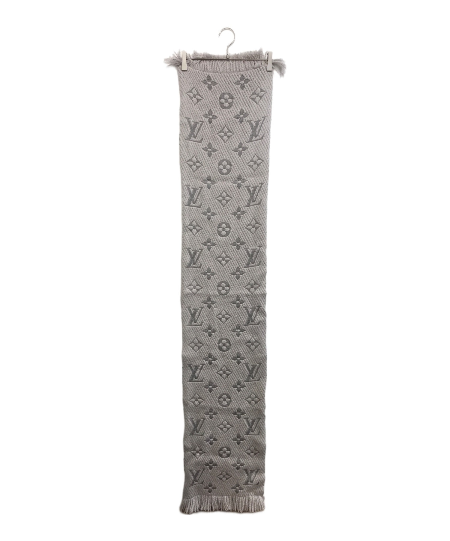 LOUIS VUITTON マフラー グレージュ 中古・古着通販】LOUIS VUITTON (ルイ ヴィトン) マフラー グレー