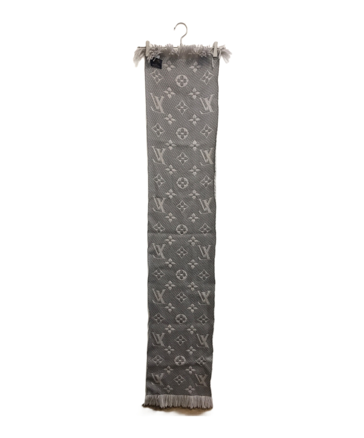 あ*ん様 Louis Vuitton グレー マフラー　ウール×シルク　ルイヴィ 中古・古着通販】LOUIS VUITTON (ルイ ヴィトン) マフラー グレー