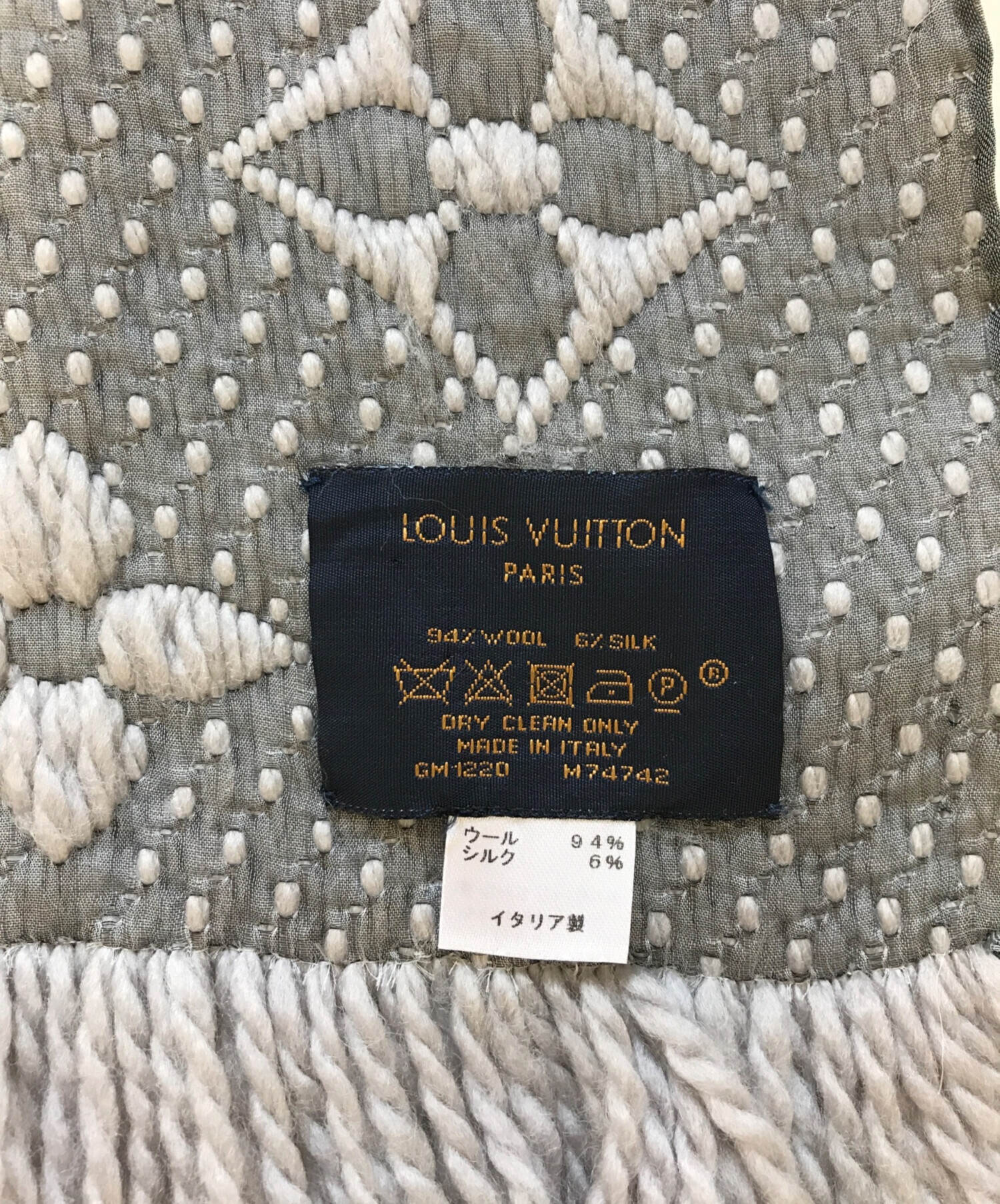 中古・古着通販】LOUIS VUITTON (ルイ ヴィトン) マフラー グレー