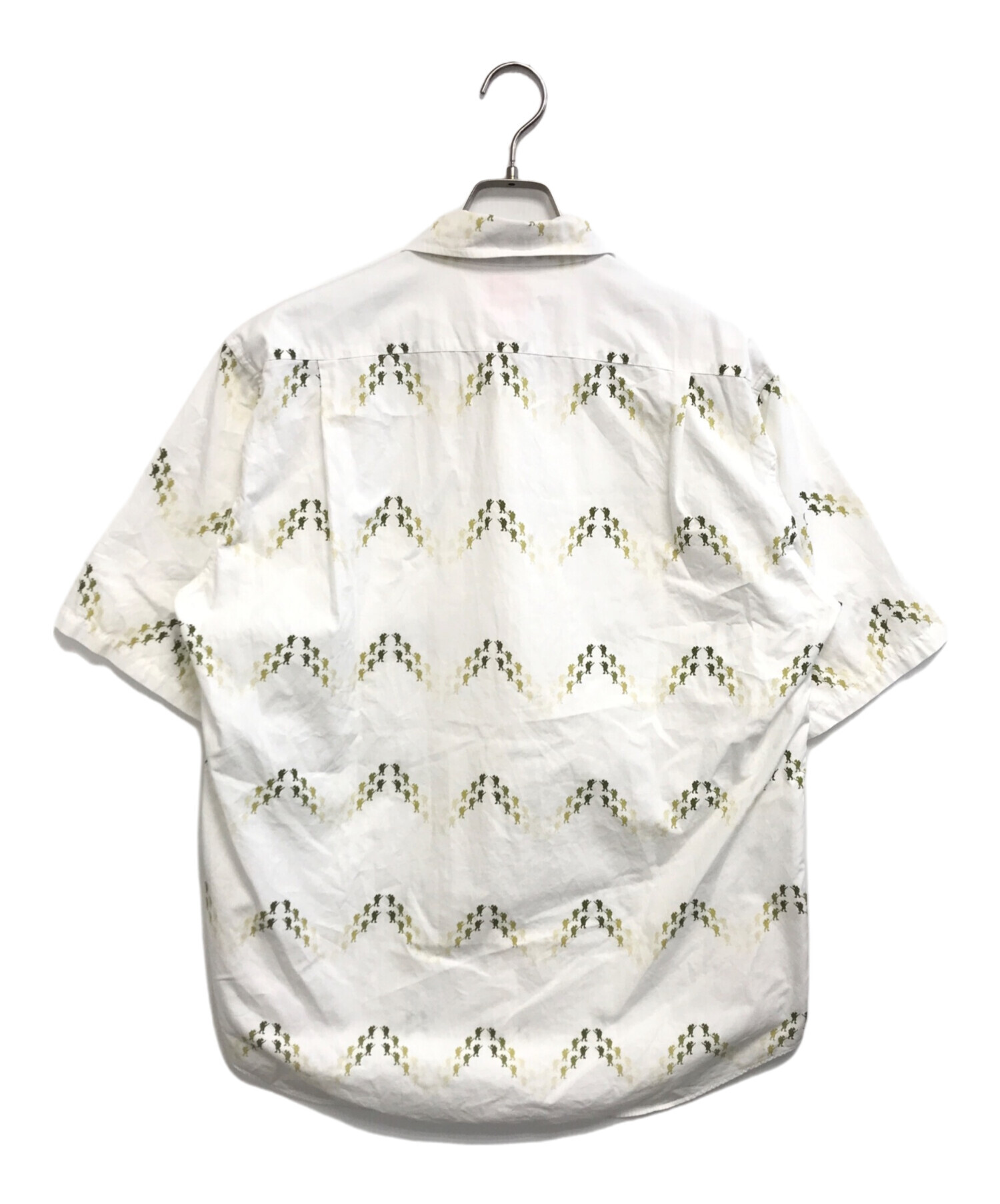 A BATHING APE 迷彩 半袖シャツ Lサイズ A BATHING APE 半袖 シャツ L エイプ ホワイト カモフラ BATHING APE A