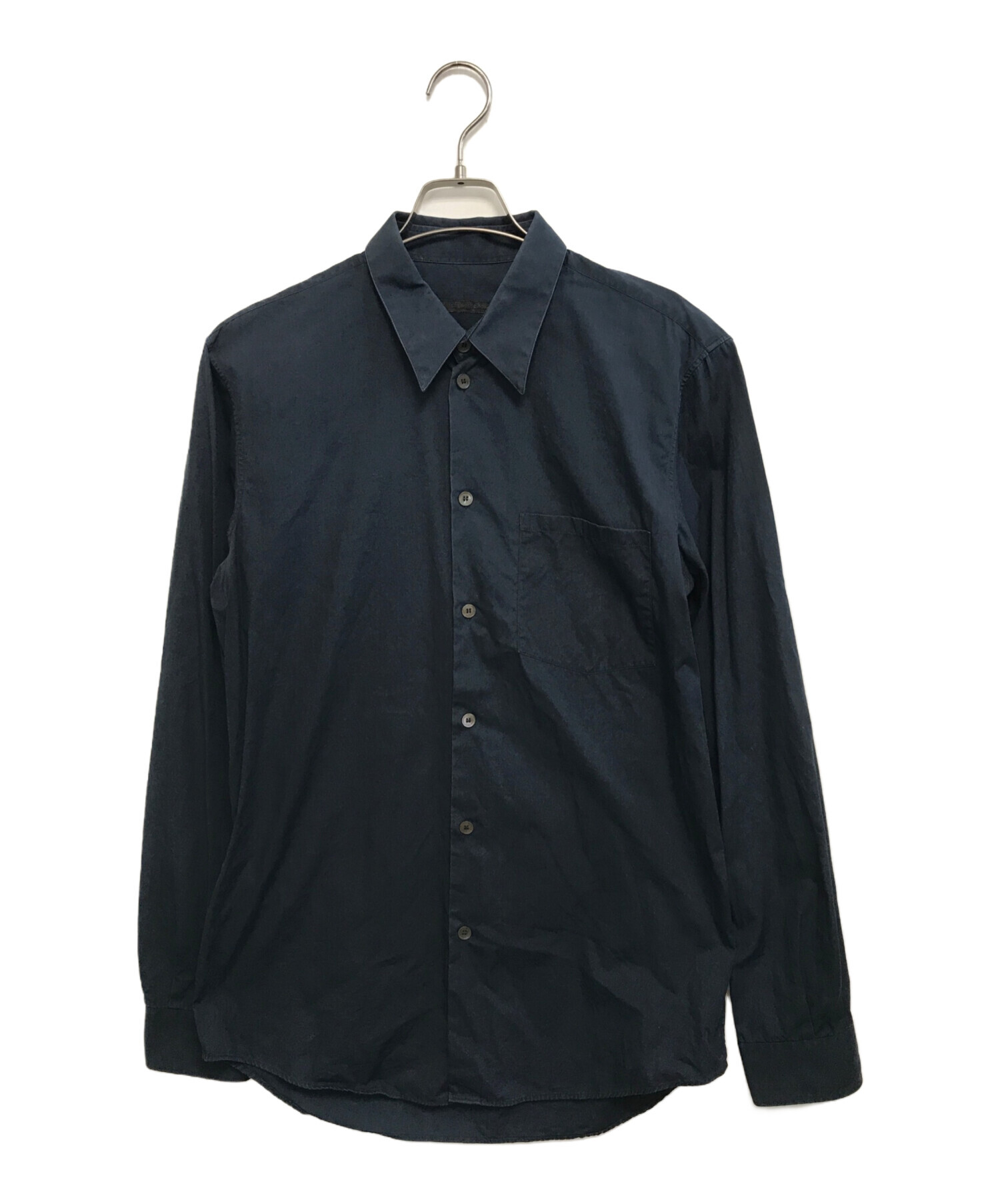 HELMUT LANG 長袖シャツ ネイビー 中古・古着通販】HELMUT LANG (ヘルムートラング) 長袖シャツ ネイビー