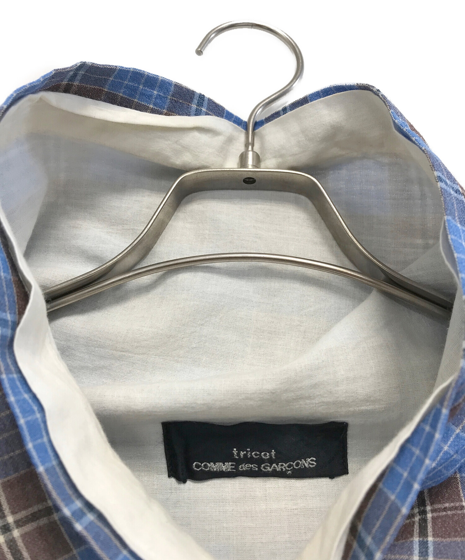 tricot COMME des GARCONS デニムパフスリーブブラウス 中古・古着通販】tricot COMME des GARCONS (トリココムデギャルソン