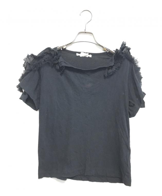 COMME des GARÇONS ブラックフリルTシャツ XS 中古・古着通販】COMME des GARCONS (コムデギャルソン) フリル