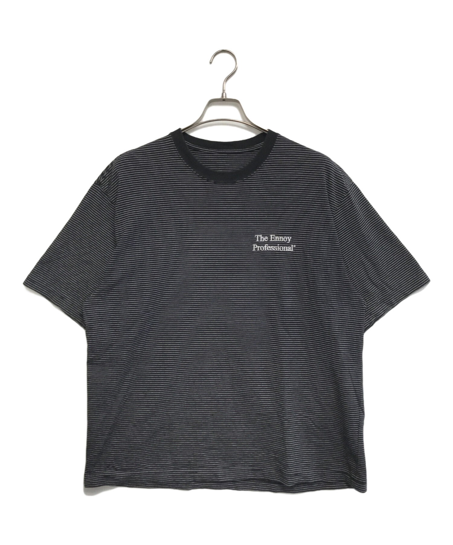 中古・古着通販】ENNOY (エンノイ) S/S Border Tee グレー サイズ:L
