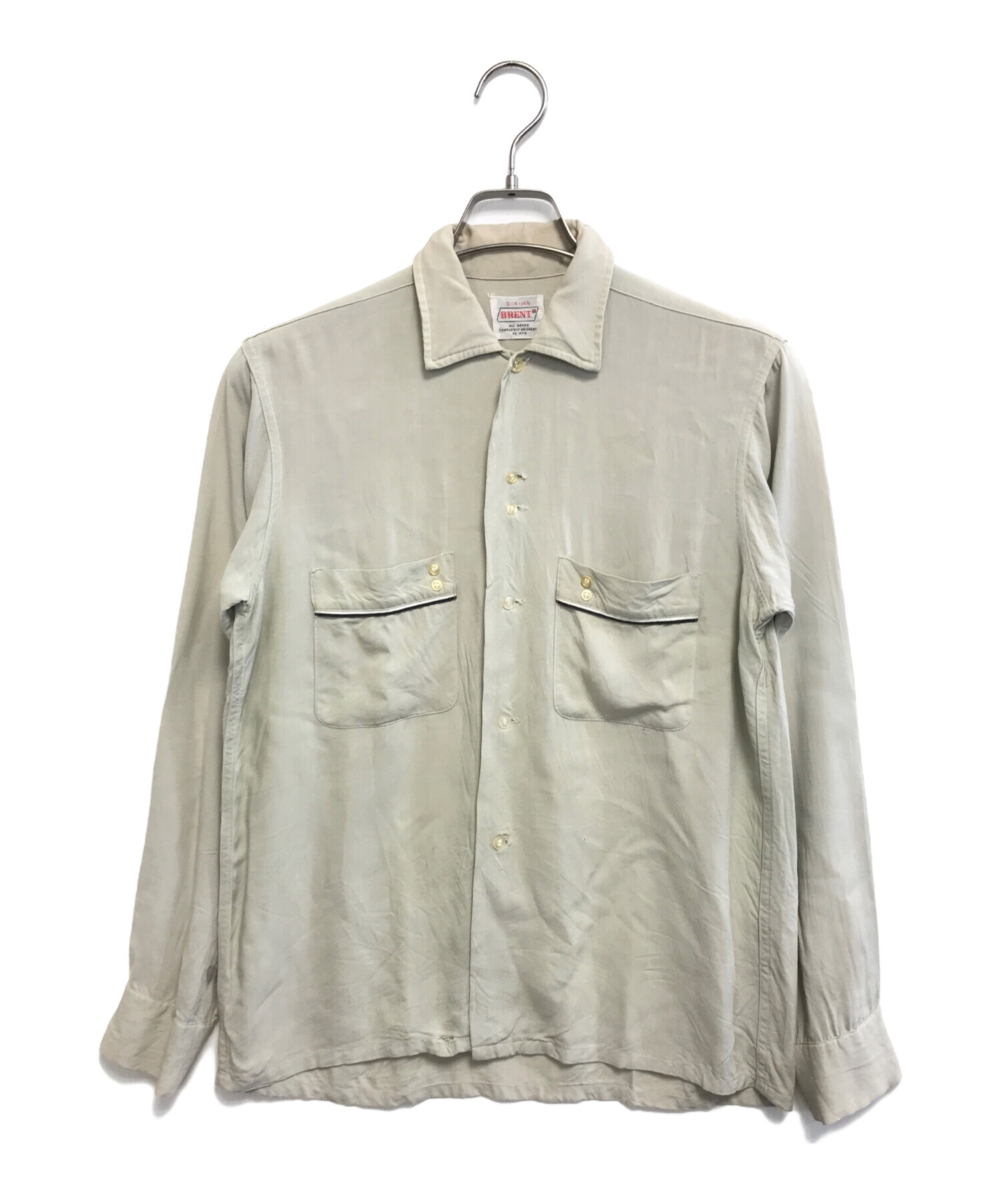 中古・古着通販】BRENT (ブレント) ヴィンテージレーヨンシャツ グレー
