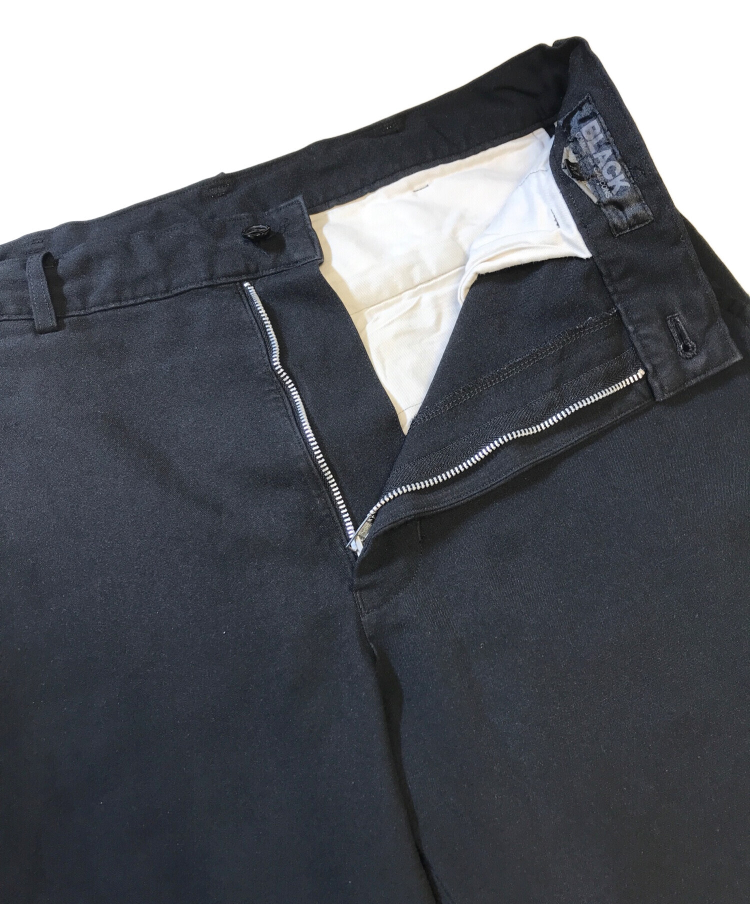 n*u様 COMME des GARCONS スラックス ブラック　ポリ縮 中古・古着通販】BLACK COMME des GARCONS (ブラックコムデギャルソン