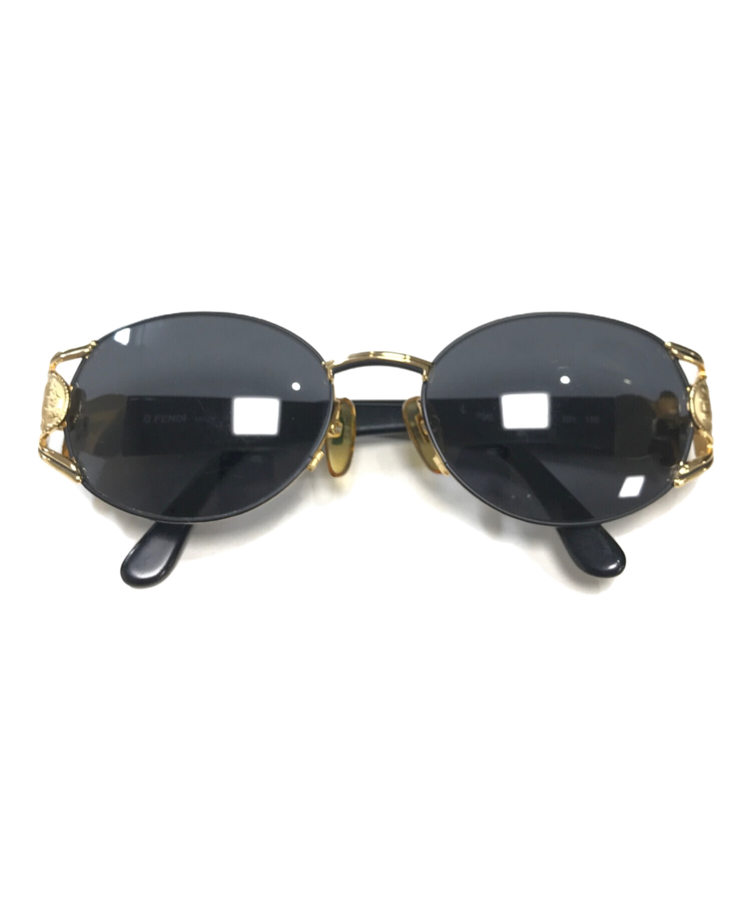【希少ヴィンテージ】FENDI サングラス マジョーラ 偏光 Y2K 中古・古着通販】FENDI (フェンディ) アイウェア ブラック サイズ:55