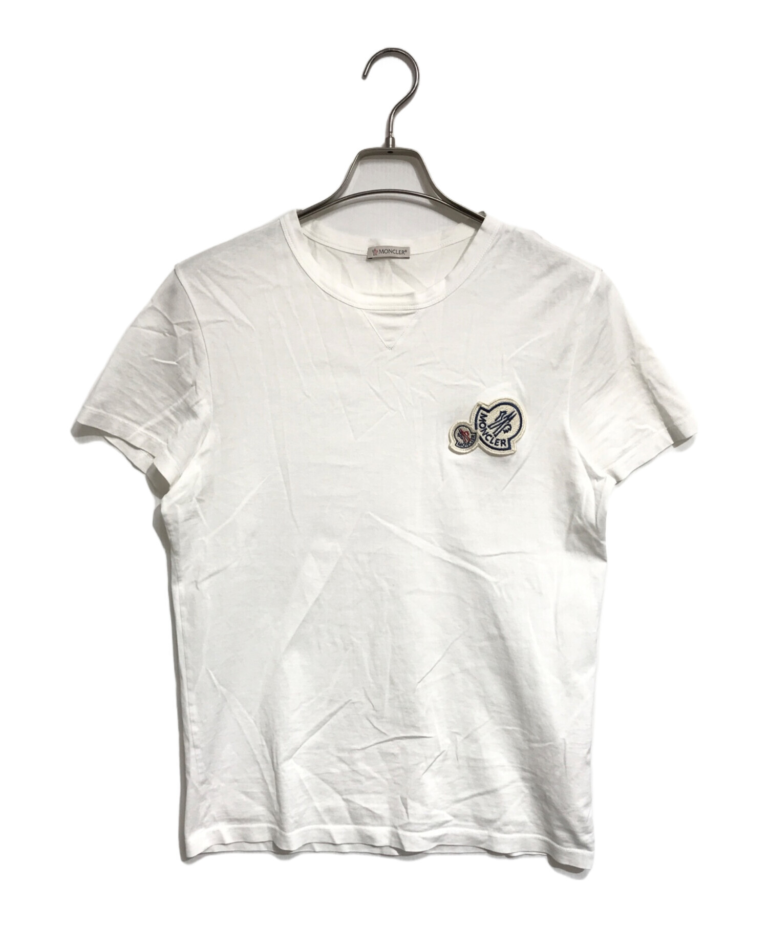 MONCLER ホワイト Tシャツ　鑑定済み 中古・古着通販】MONCLER (モンクレール) Tシャツ ホワイト サイズ:S