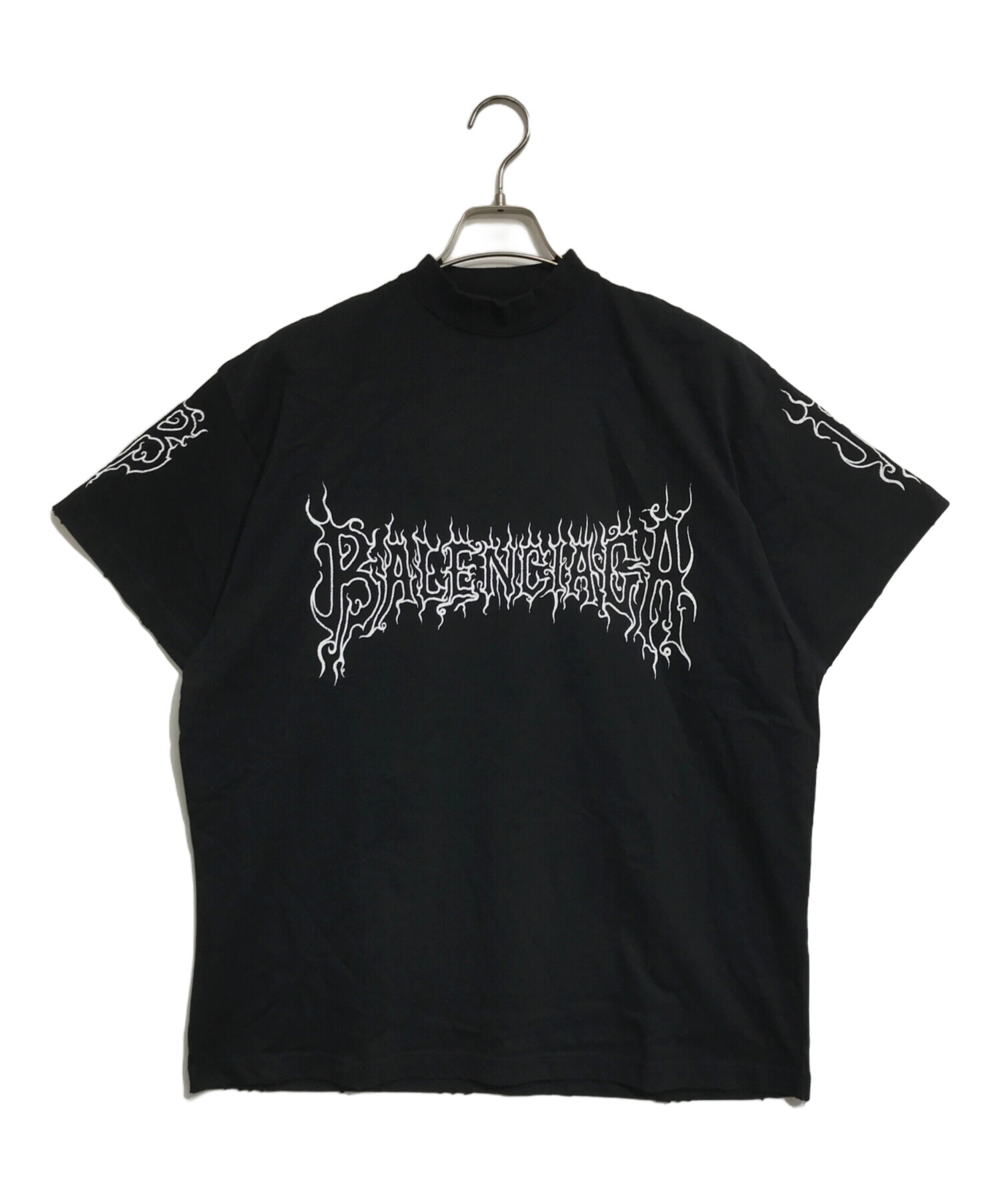 バレンシアガ 24SS ダークウェーブプリント ダメージ Tシャツ バレンシアガ 24SS ダークウェーブプリント ダメージ Tシャツ 中古