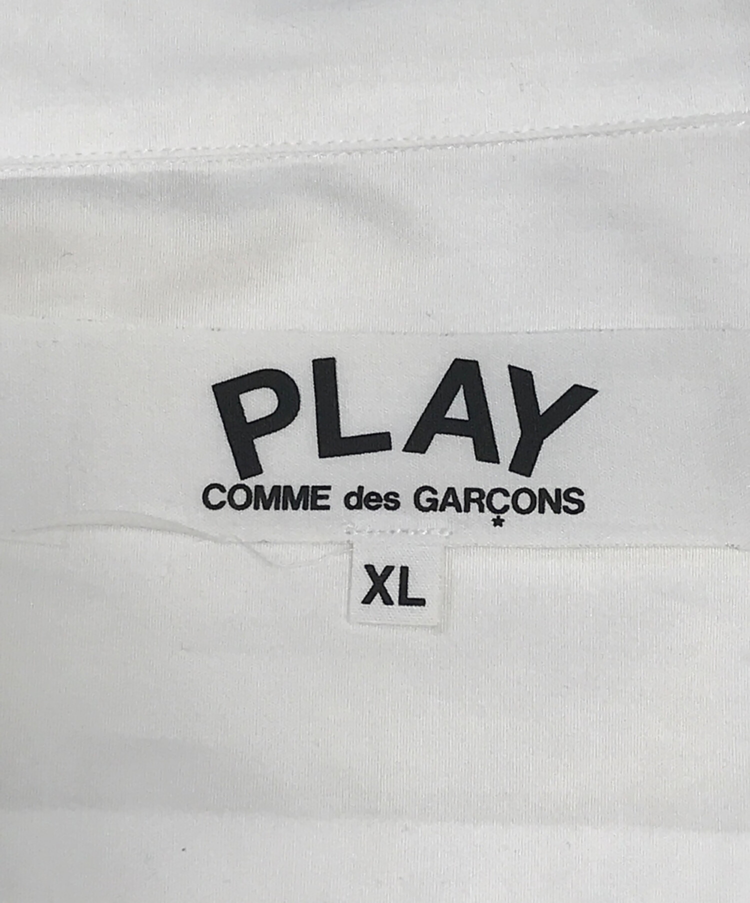 Play comme des garcons ロゴ COMME des GAR ONS PLAY ホワイト PLAY