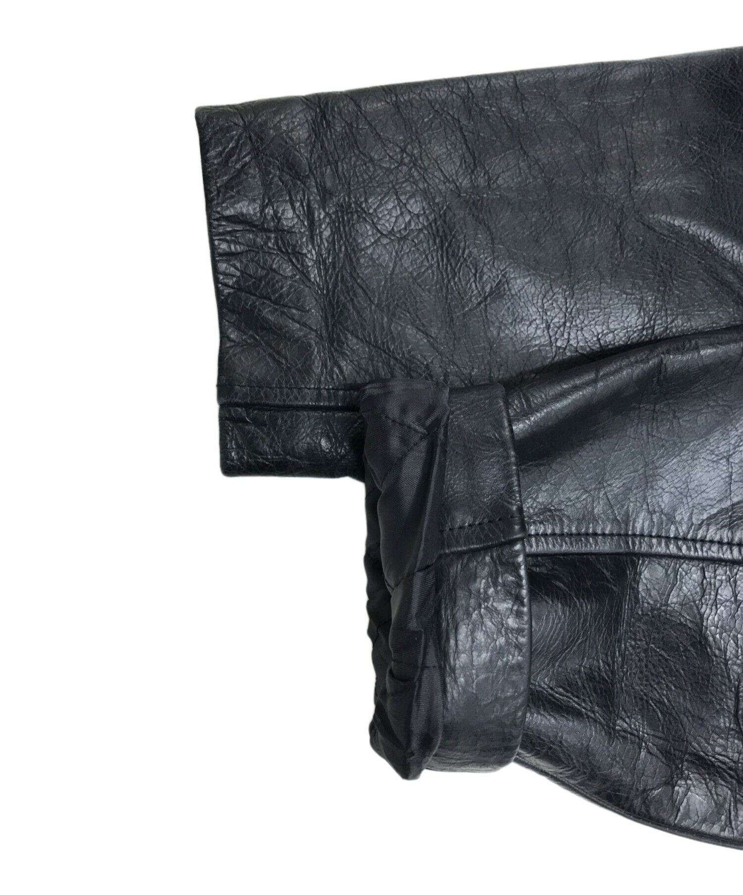 中古・古着通販】GAP (ギャップ) レザージャケット ブラック サイズ:L