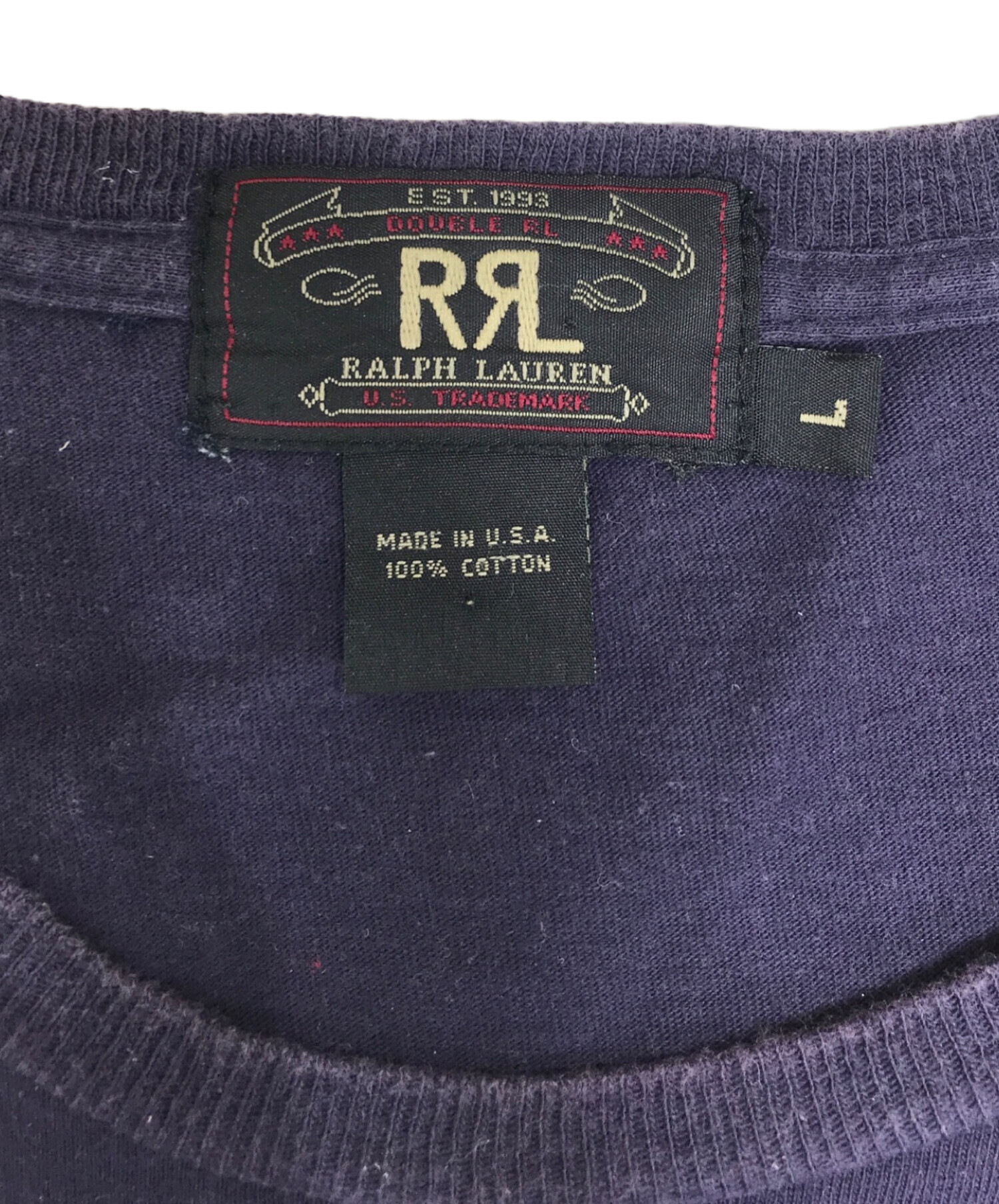 中古・古着通販】RRL (ダブルアールエル) ロゴプリントTシャツ