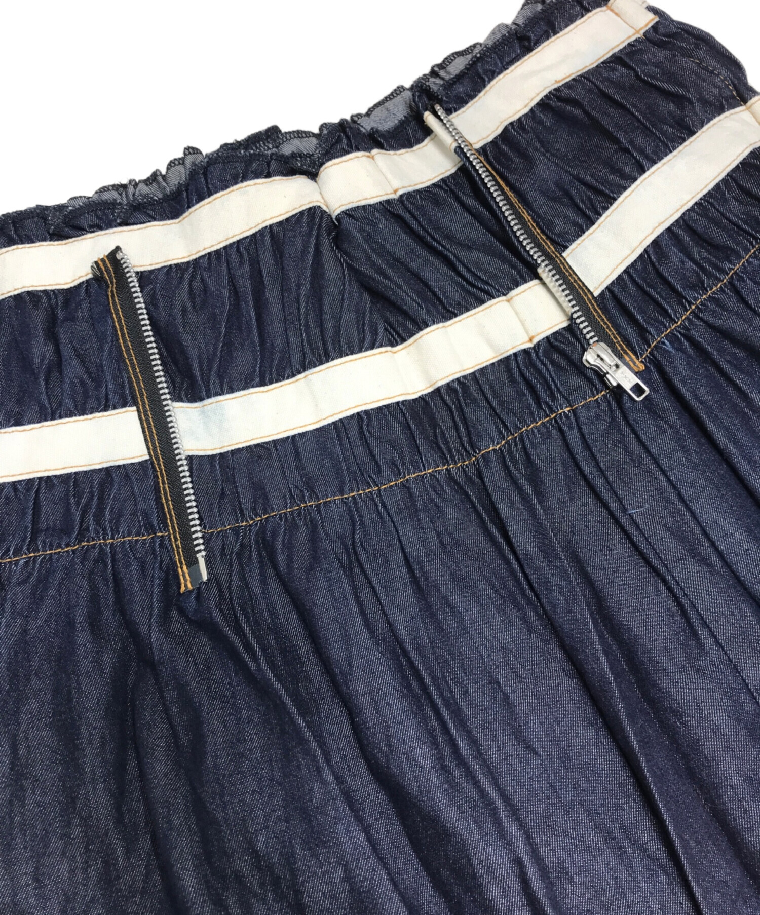 トリココムデギャルソン　デニム　スカート　ウエストフリル　Mサイズ 中古・古着通販】tricot COMME des GARCONS (トリココムデギャルソン