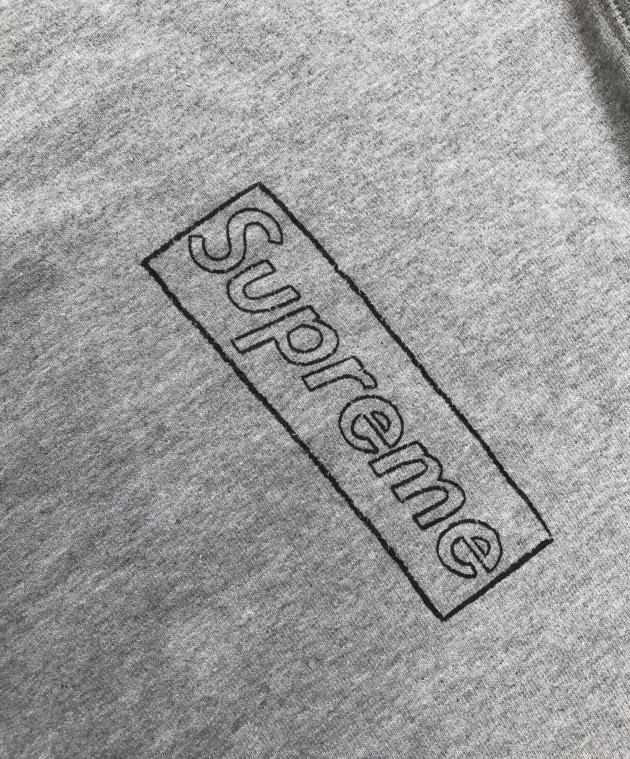 は*様 値下げ【美品】supreme シュプリーム×カウズコラボ　パーカー　ブラ 中古・古着通販】SUPREME (シュプリーム) KAWS (カウズ) パーカー