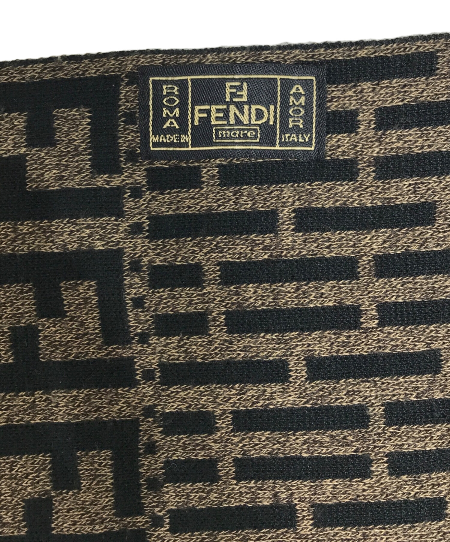 中古・古着通販】FENDI (フェンディ) ズッカ柄マフラー ブラウン