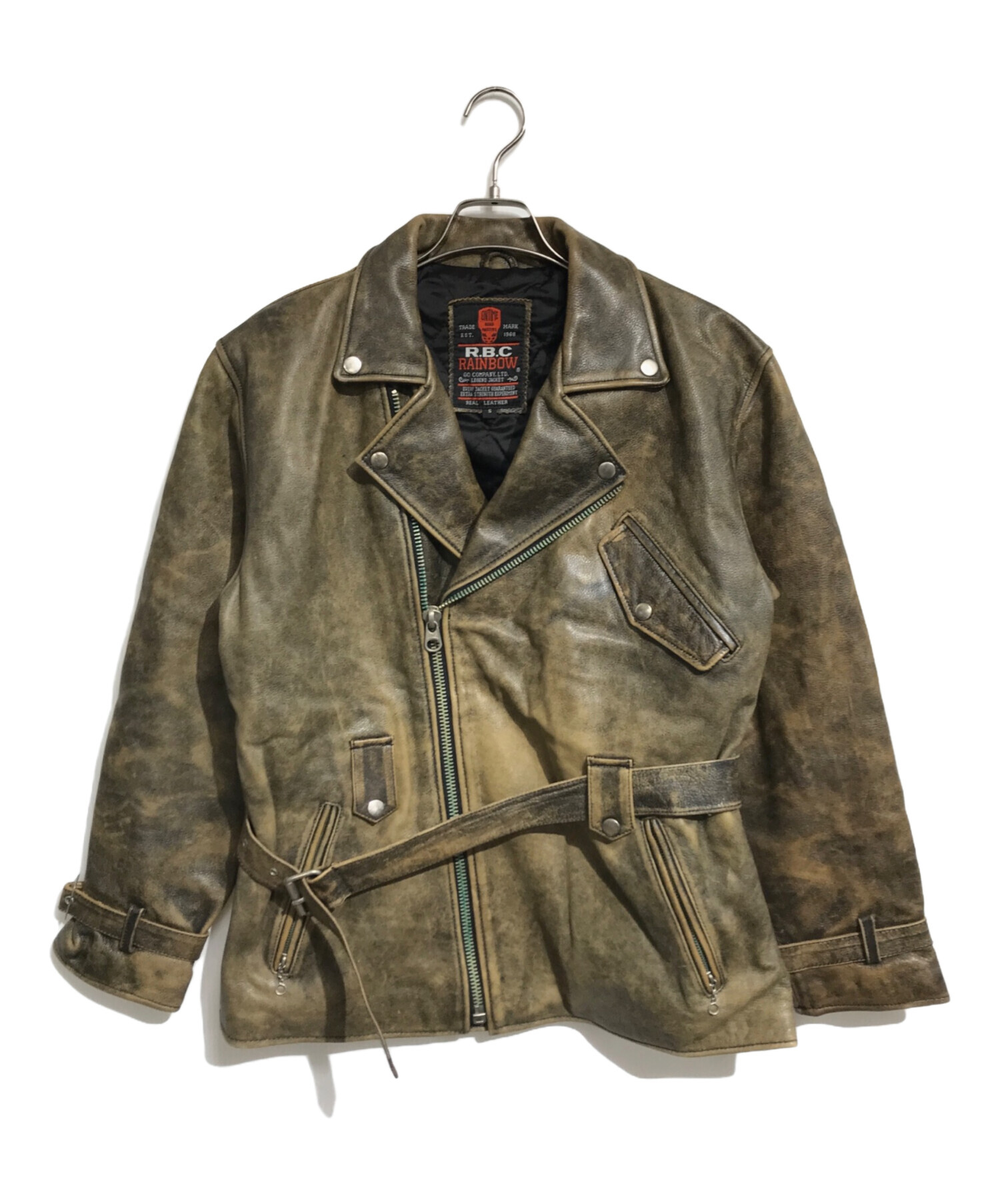 R.B.C. レジェンドジャケット ダークブラウン 中古・古着通販】RBC (アールビーシー) レザーライダースジャケット