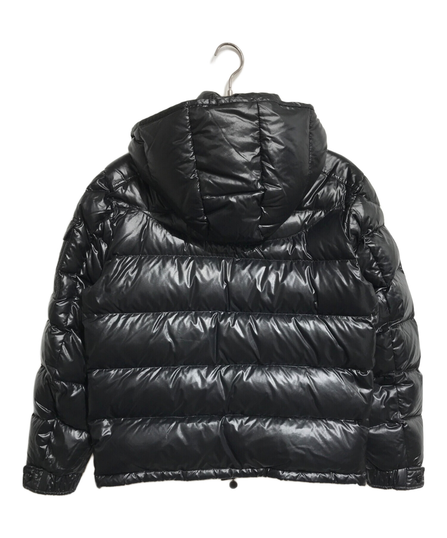 【美品】MONCLER ダウンジャケット ブラック ベルト付き 0サイズ 中古・古着通販】MONCLER (モンクレール) ダウンジャケット ブラック