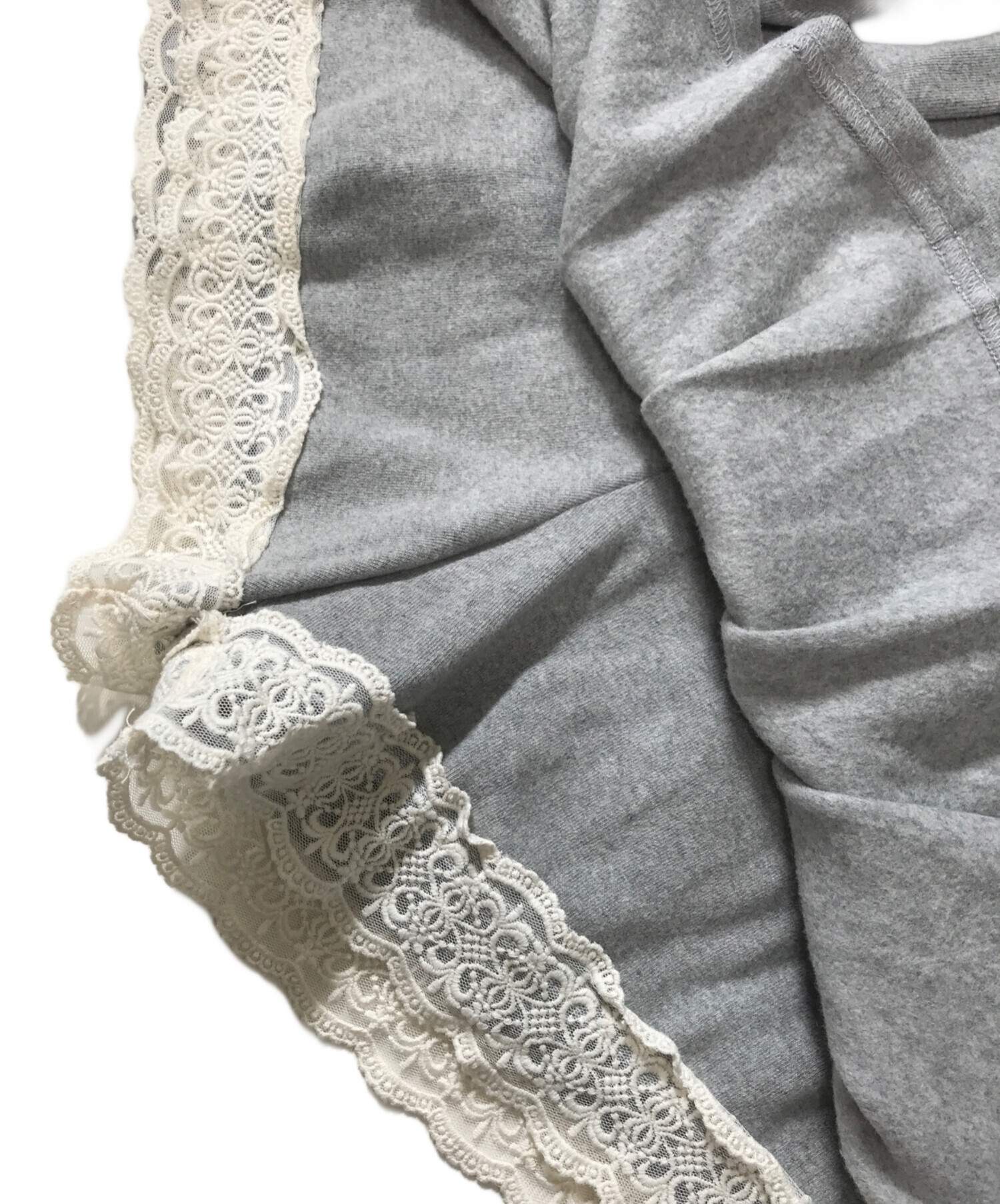 中古・古着通販】ANDMARY (アンドマリー) Lace logo set up グレー