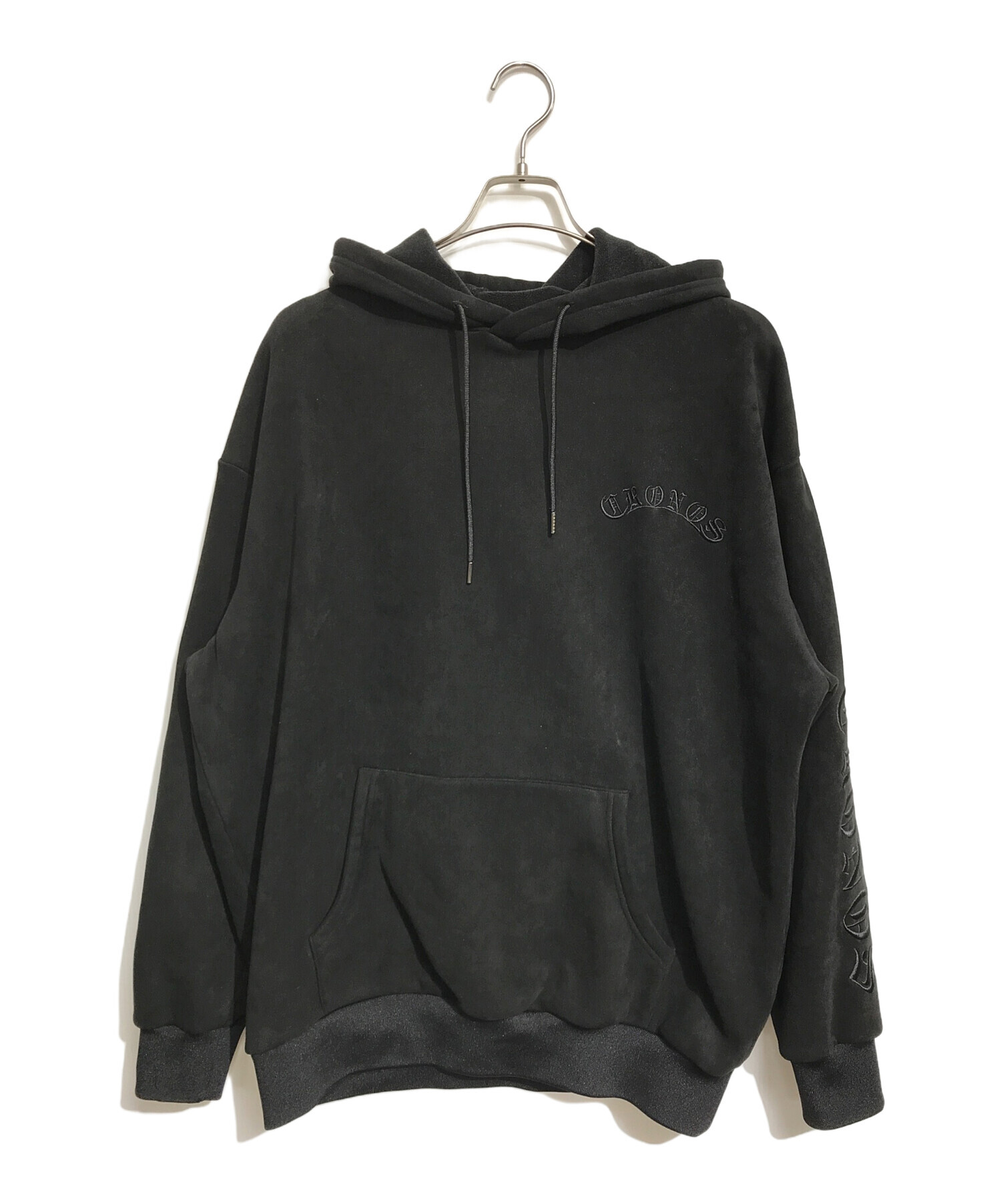 中古・古着通販】CRONOS (クロノス) Arm Embroidery Suede Hoodie