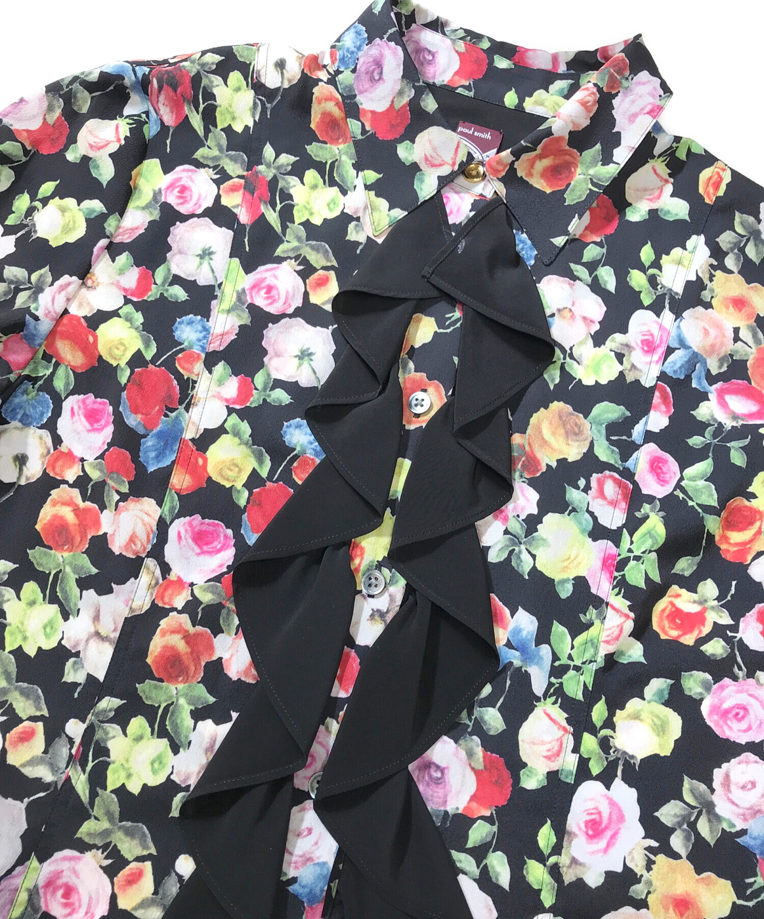 タグ付き✨ポールスミス プレスドフローラル シフォンワンピース 花柄 中古・古着通販】PAUL SMITH (ポールスミス) 花柄シャツワンピース