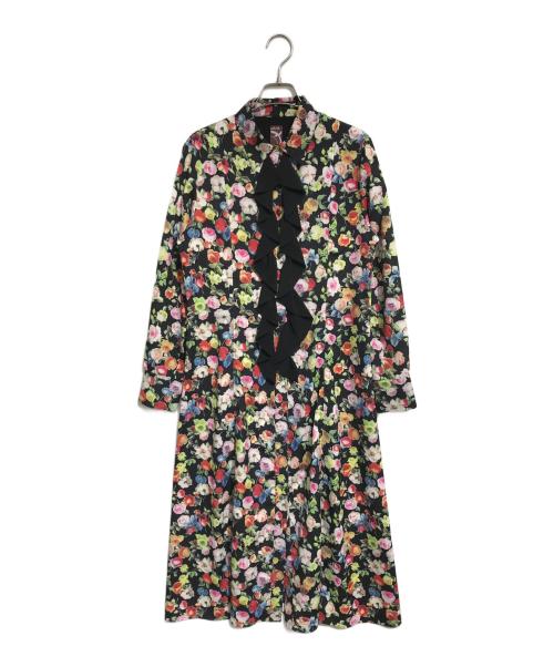 未使用・タグ付 定価51,450円 ポールスミスブラック 花柄 プリーツドレス 中古・古着通販】PAUL SMITH (ポールスミス) 花柄シャツワンピース