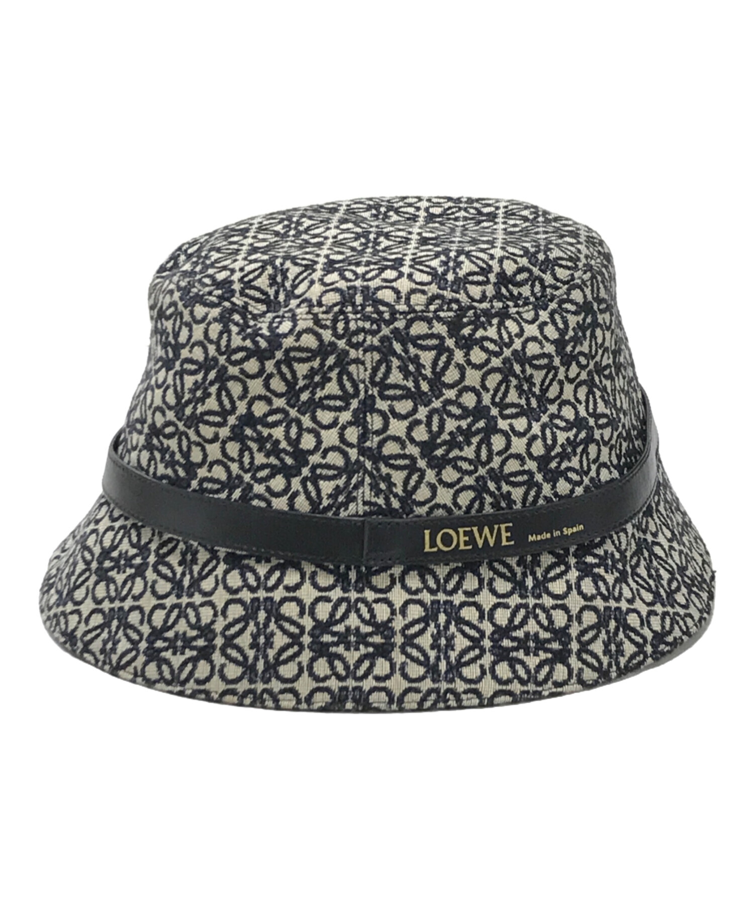 【最終価格】LOEWE/ロエベ バケットハット アナグラム ラフィア ハット 中古・古着通販】LOEWE (ロエベ) アナグラムバケットハット ネイビー