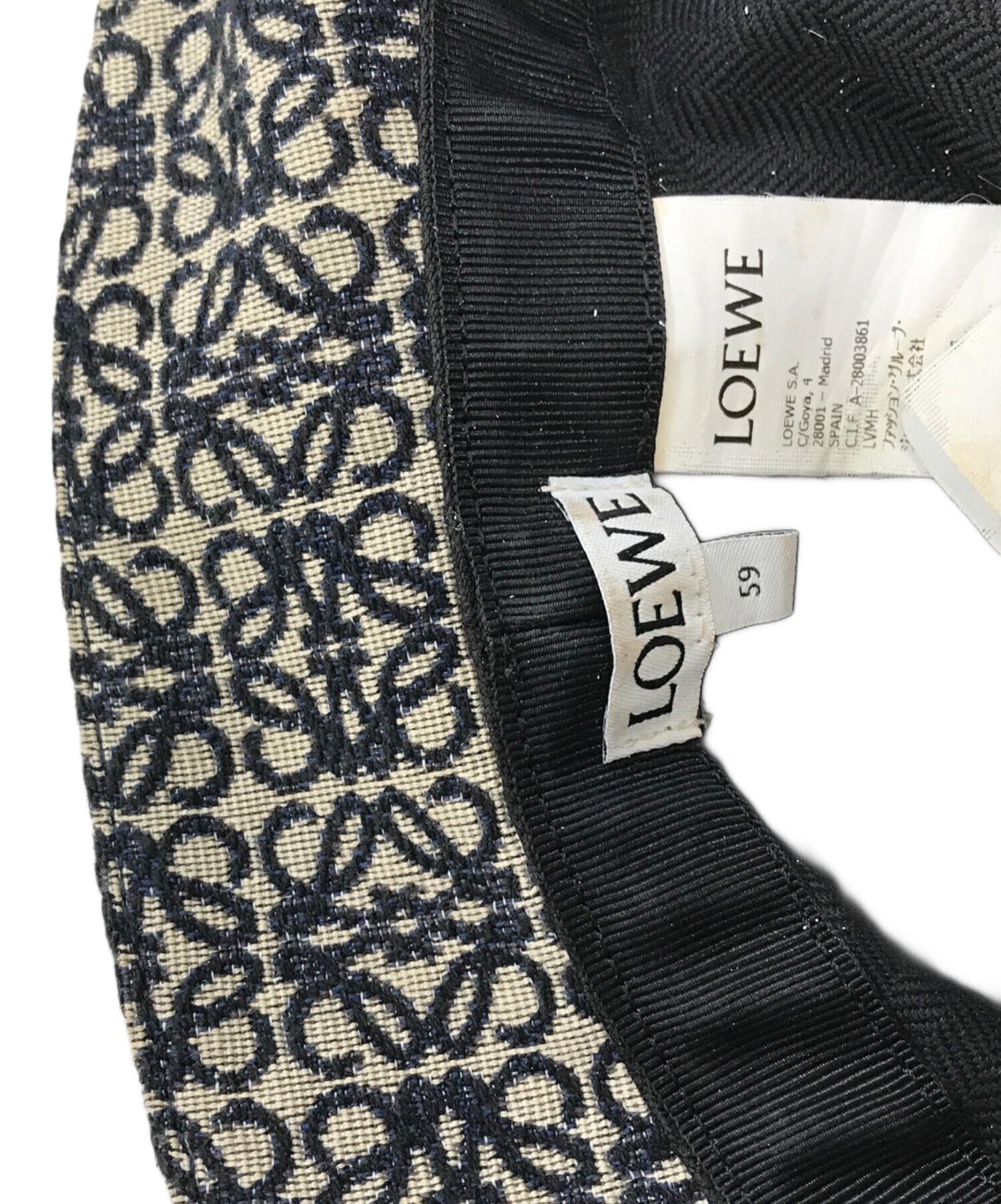 本日のみ　新品未使用　ロエベ　LOEWE バケットハット　バケハ　アナグラム 中古・古着通販】LOEWE (ロエベ) アナグラムバケットハット ネイビー