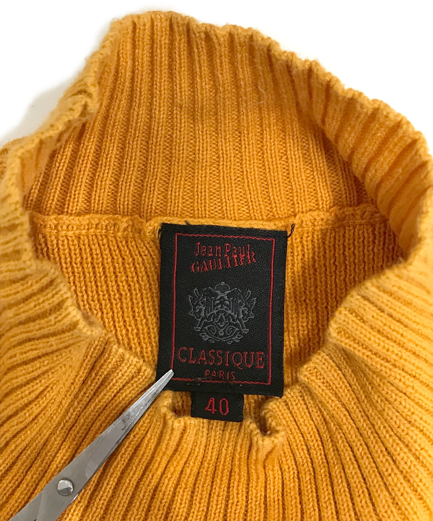 ジャンポールゴルチェJeanPaulGAULTIER　リブニット半袖カットソー 中古・古着通販】Jean Paul GAULTIER CLASSIQUE (ジャンポールゴルチエ