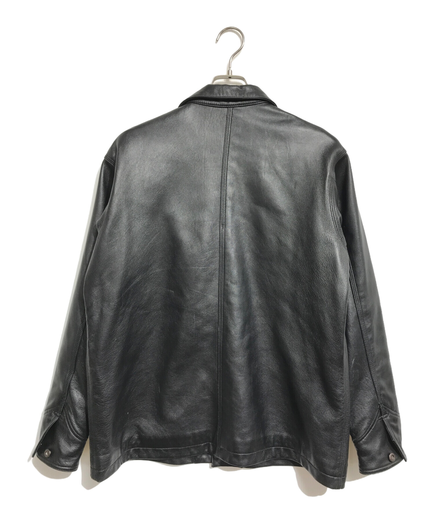 中古・古着通販】Schott (ショット) レザーカバーオール ブラック