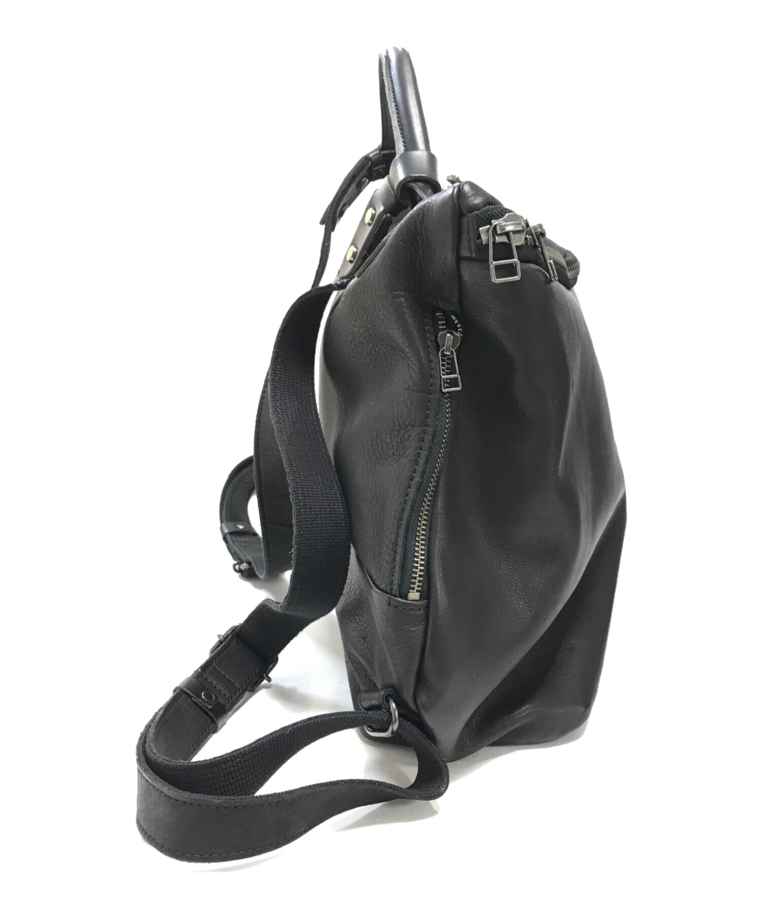 K*O様 leather backpack レスデザイン　レザーリュック 中古・古着通販】LESS DESIGN (レスデザイン) レザーリュック