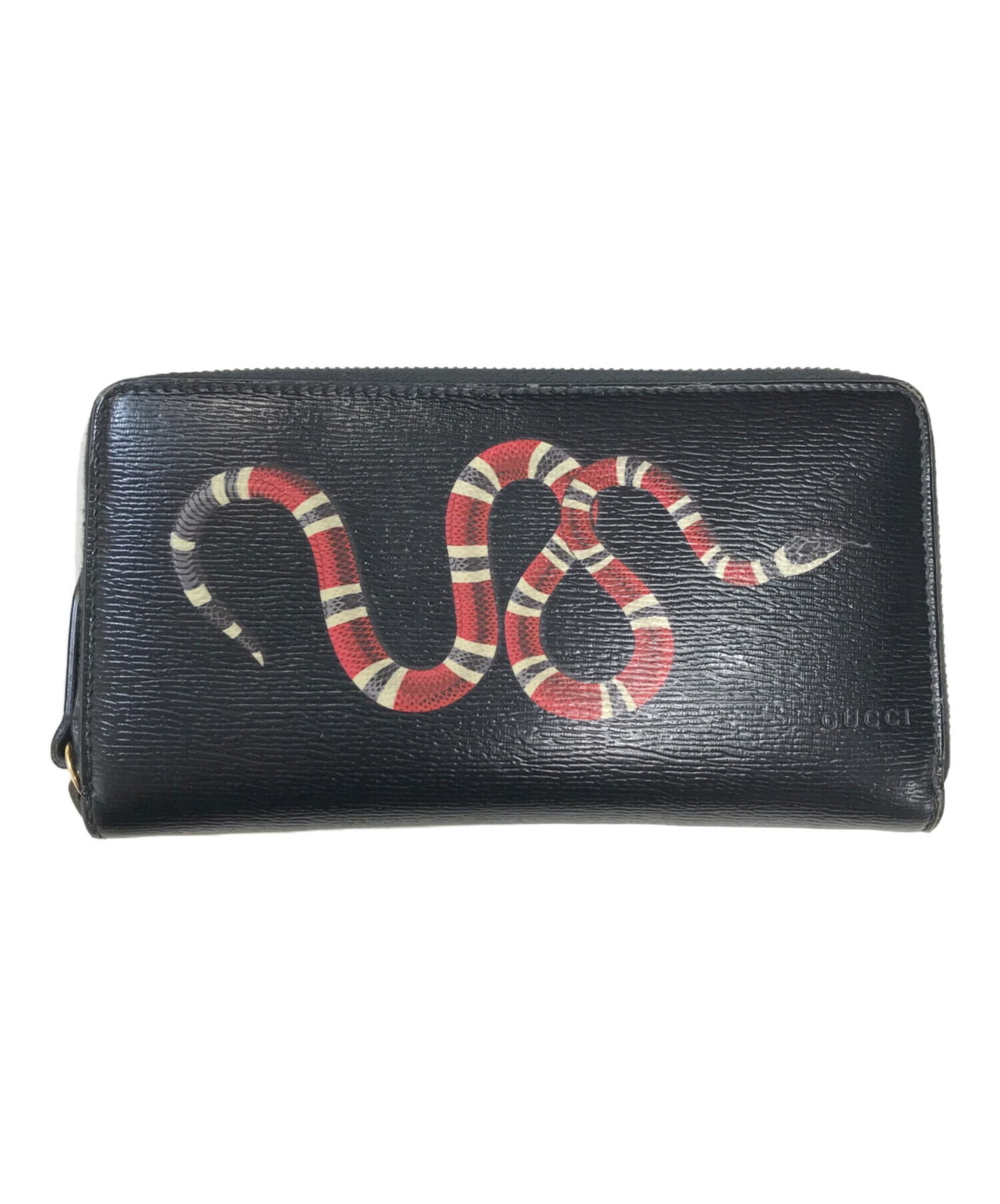 中古・古着通販】GUCCI (グッチ) スネークラウンドジップウォレット