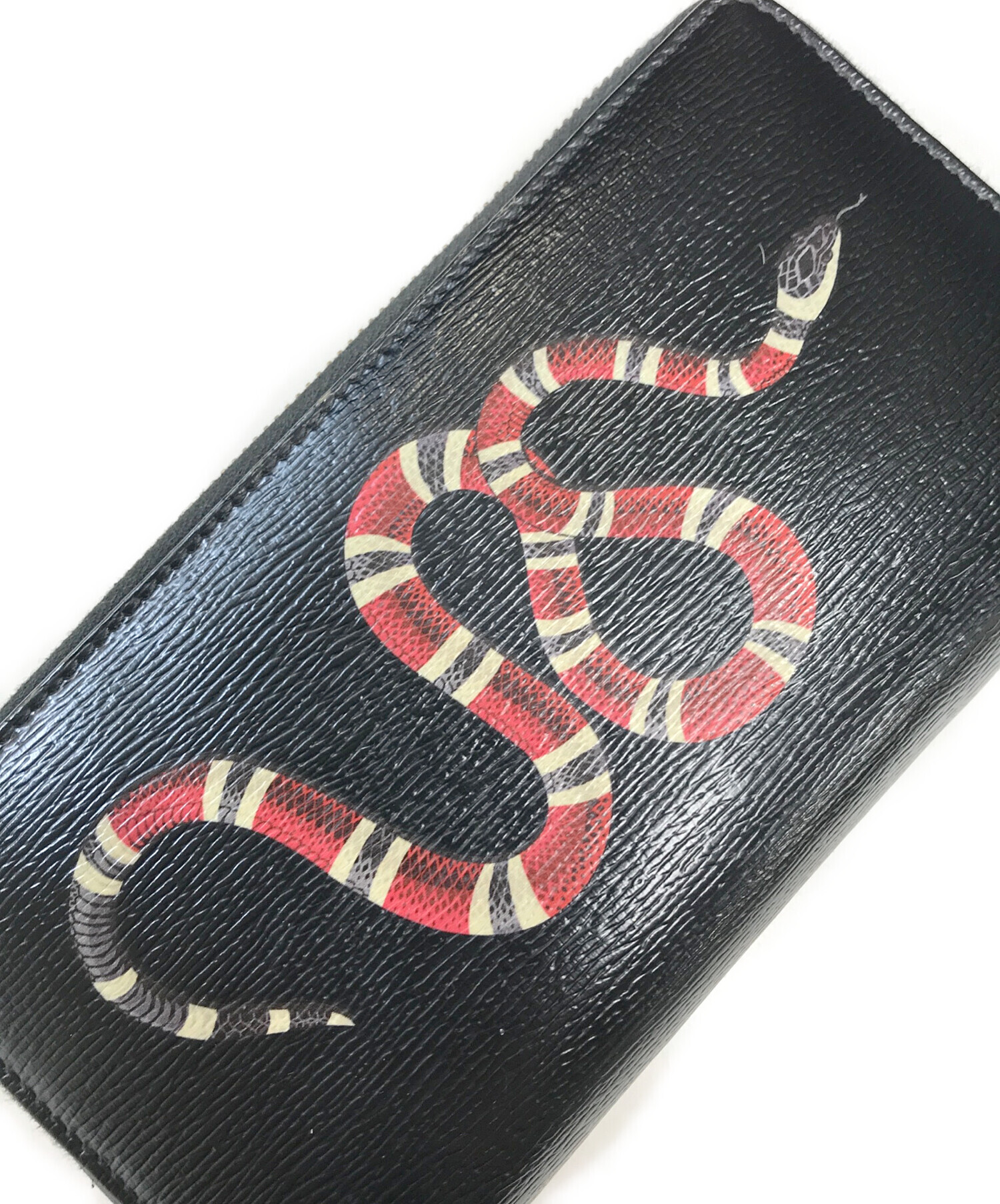 中古・古着通販】GUCCI (グッチ) スネークラウンドジップウォレット