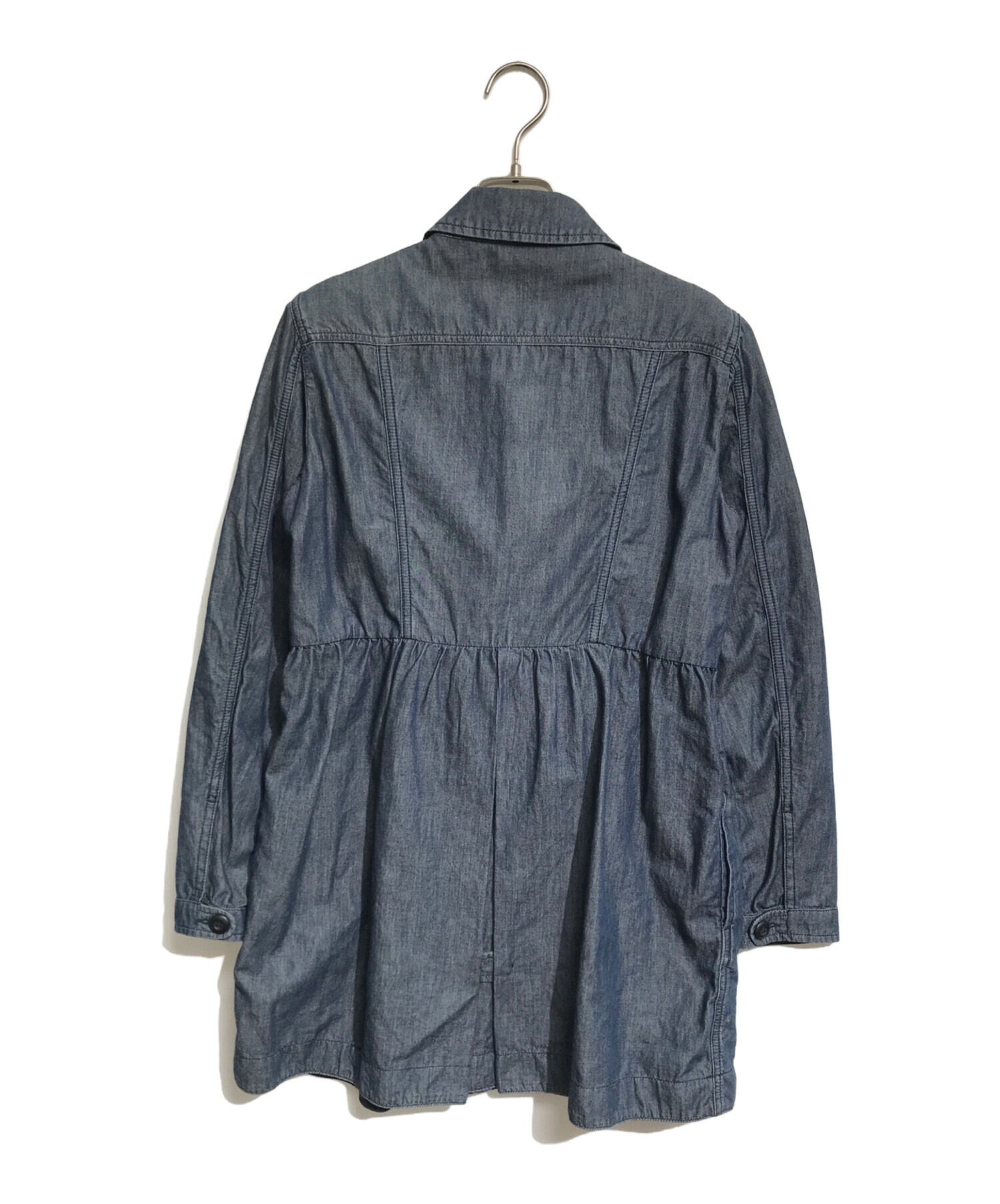 中古・古着通販】MIU MIU (ミュウミュウ) ロゴフリルデニムワンピース