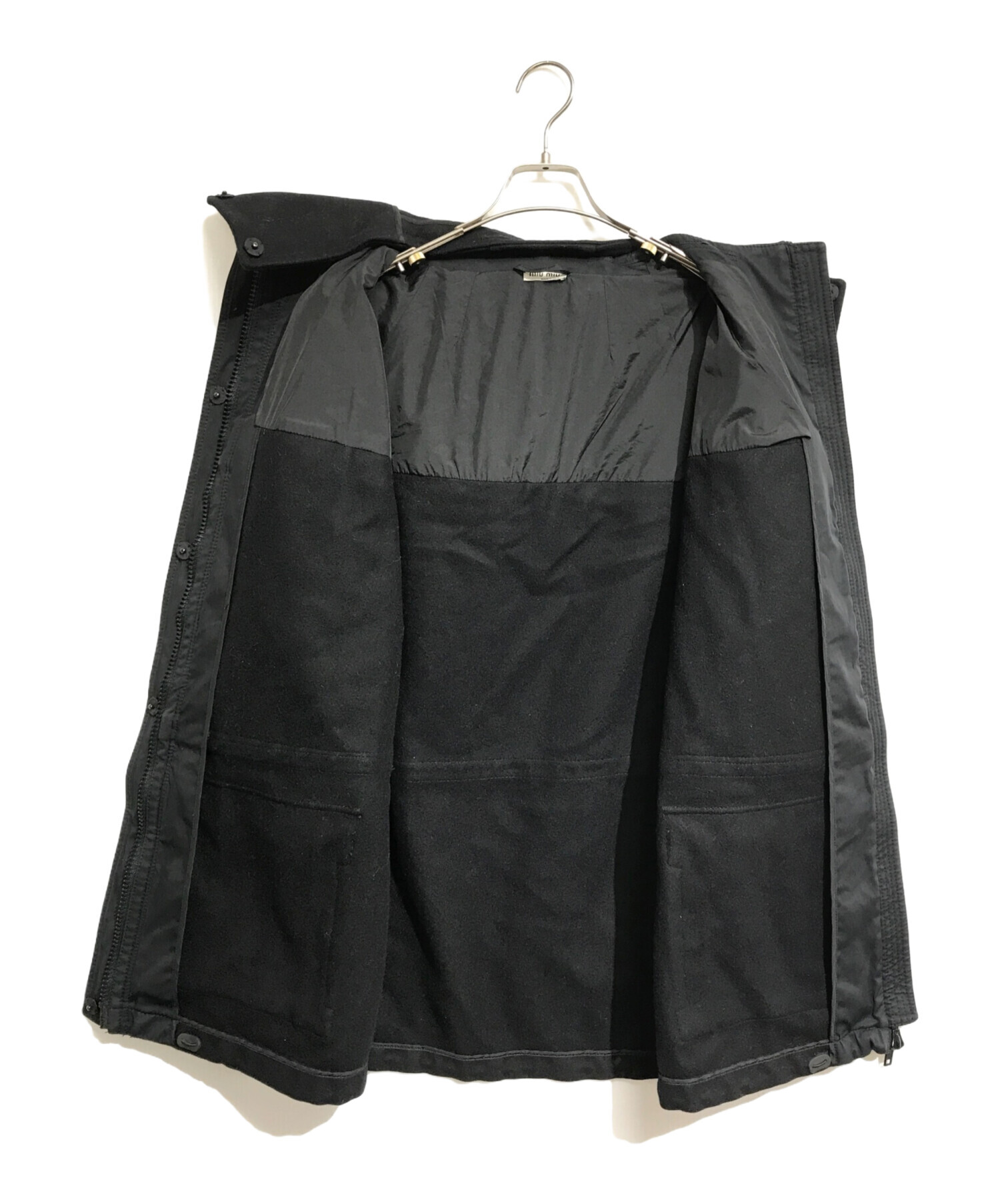 中古・古着通販】MIU MIU (ミュウミュウ) 00's 袖ロゴフーデッドコート