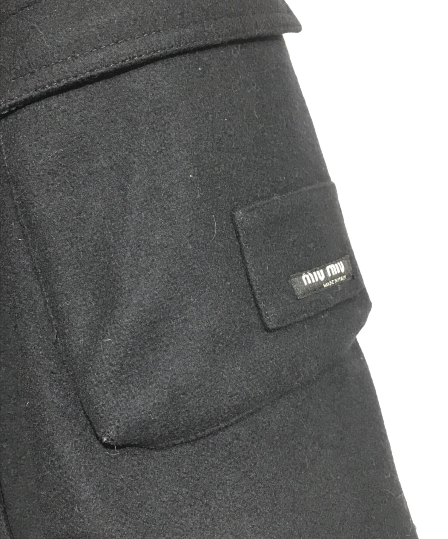 中古・古着通販】MIU MIU (ミュウミュウ) 00's 袖ロゴフーデッドコート