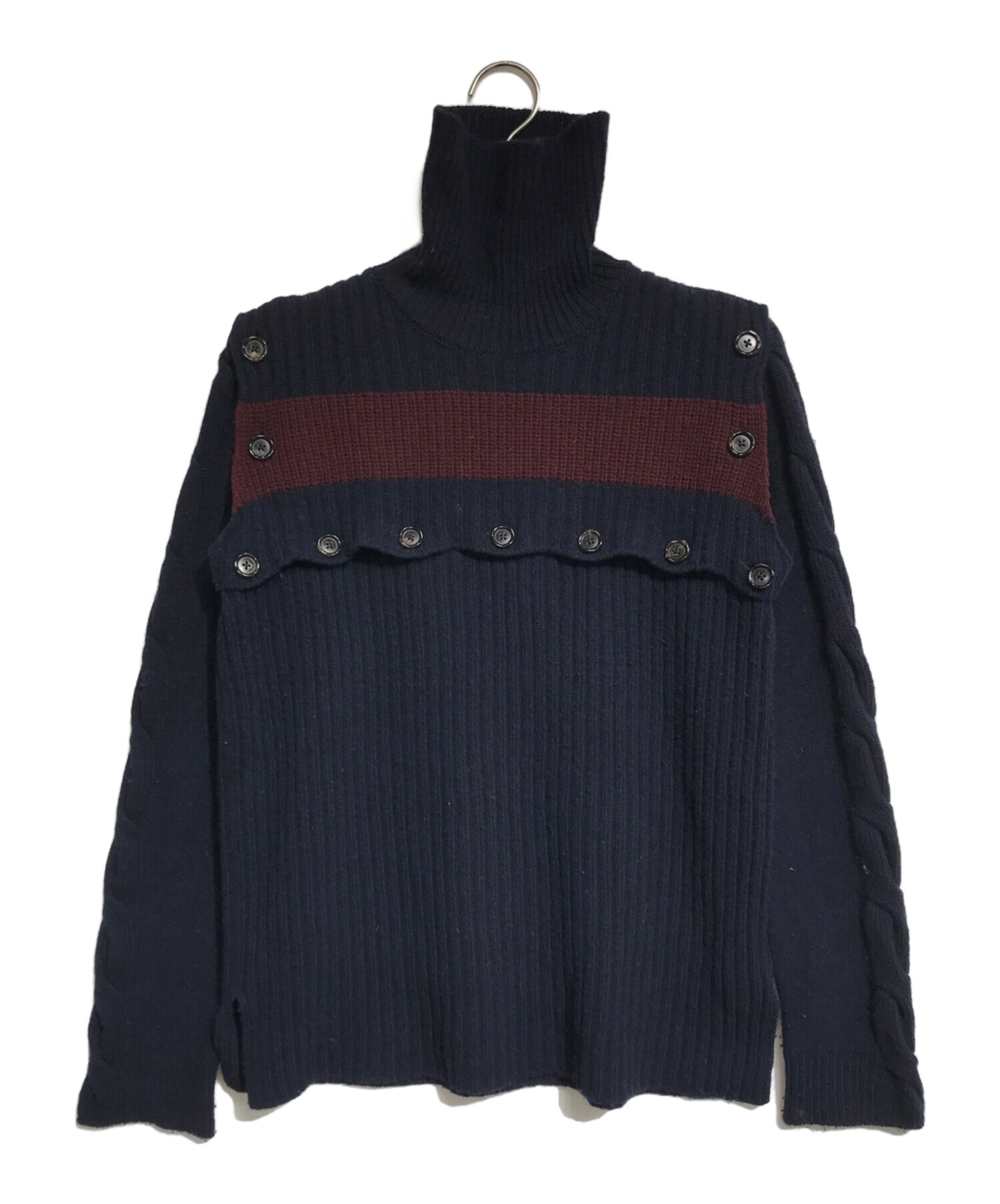 中古・古着通販】MARNI (マルニ) タートルネックニット ネイビー