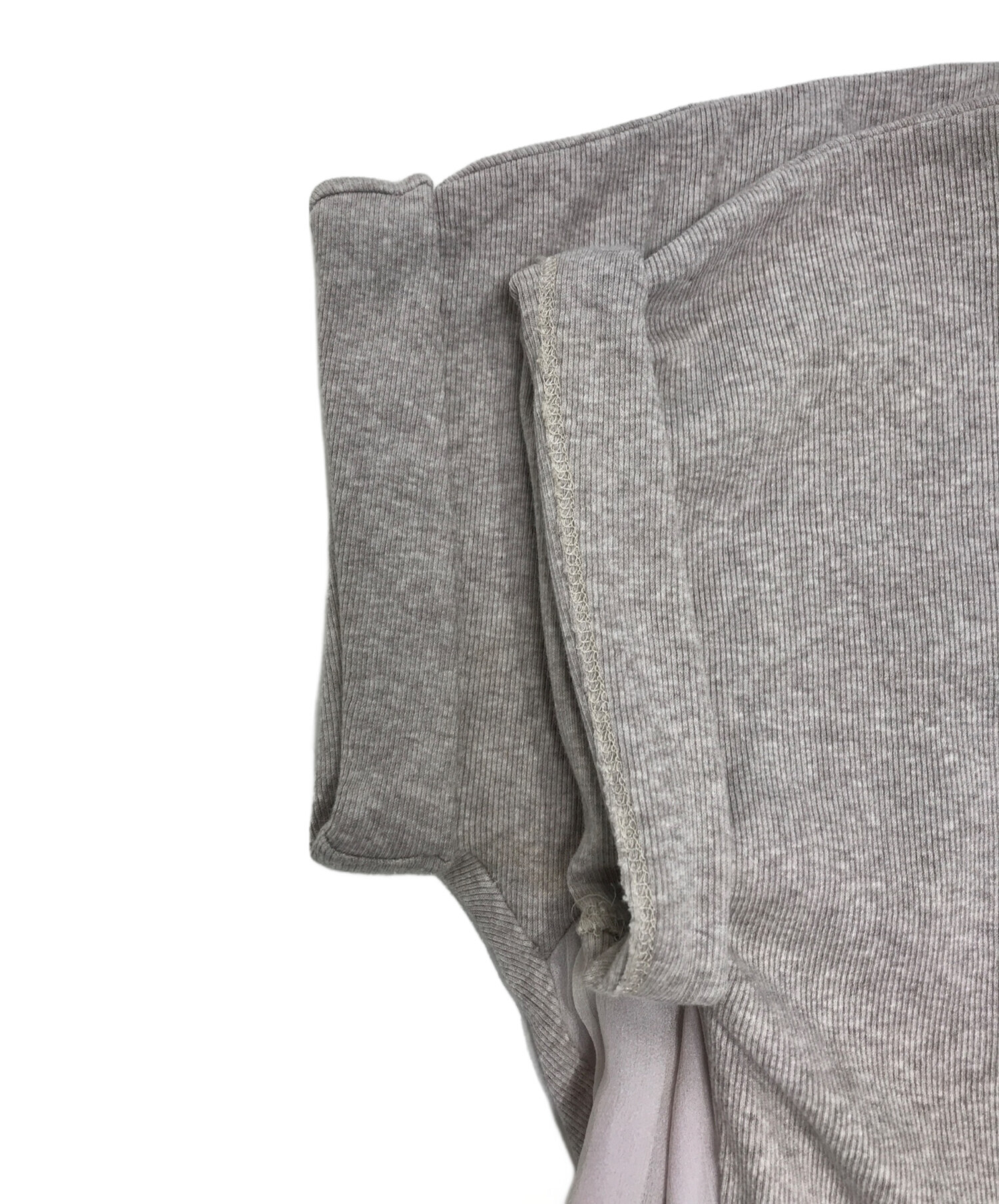 BRUNELLO CUCINELLI ニット 半袖 ジップアップ ベージュ 中古・古着通販】BRUNELLO CUCINELLI (ブルネロクチネリ) 異素材切替
