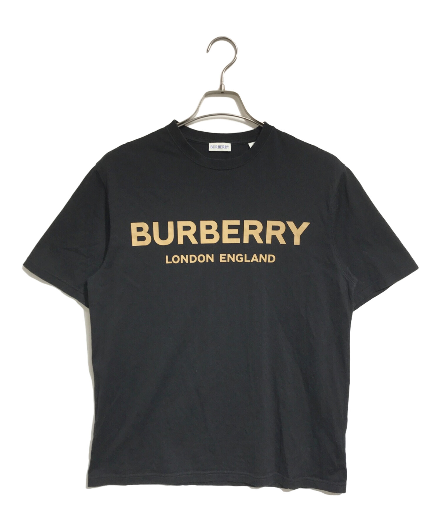 中古・古着通販】BURBERRY (バーバリー) ロゴプリントTシャツ ブラック