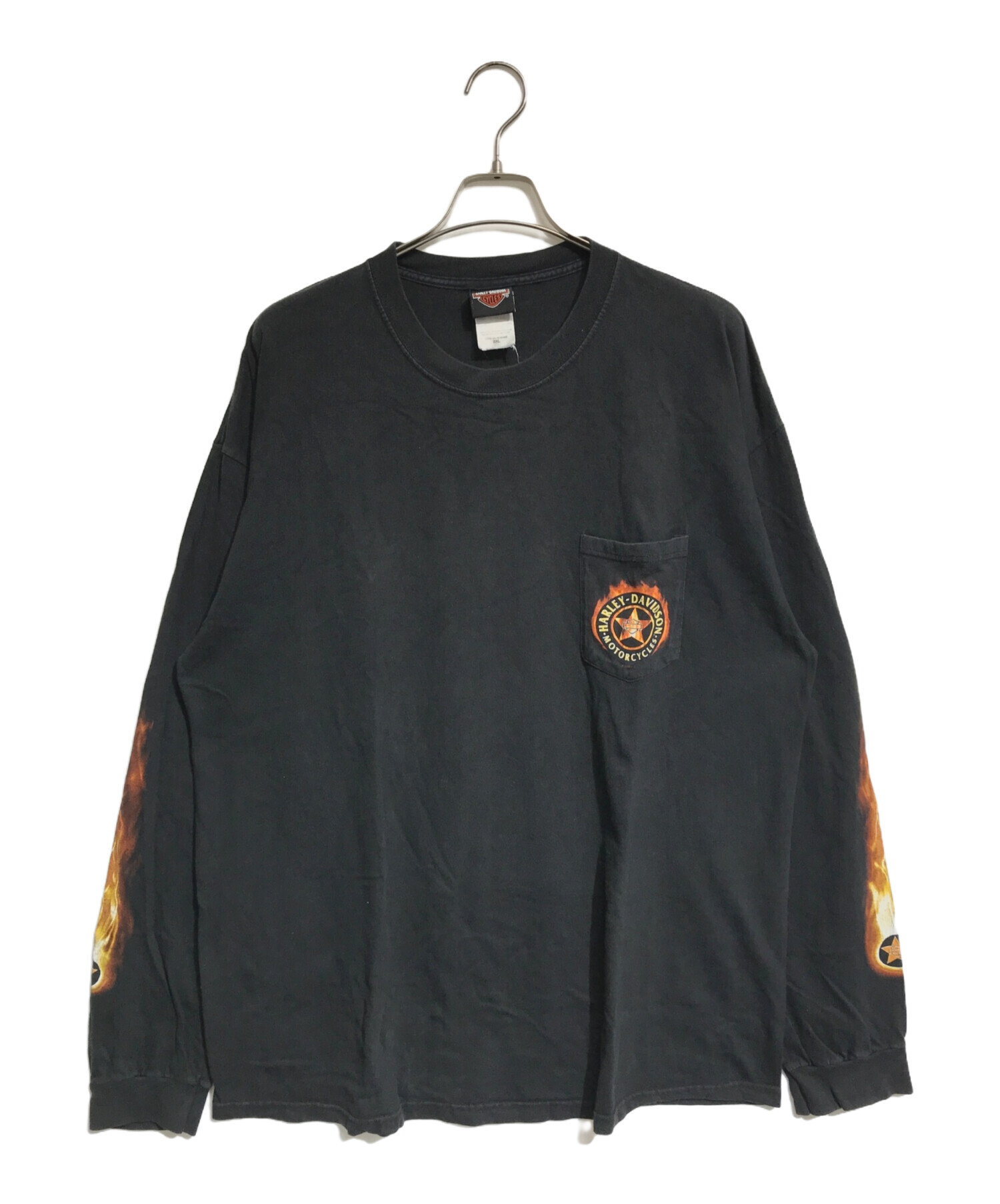00s ハーレーダビッドソン スカル＆フレーム ロングスリーブTシャツ 2XL 中古・古着通販】モーターサイクルロングスリーブTシャツ (モーター