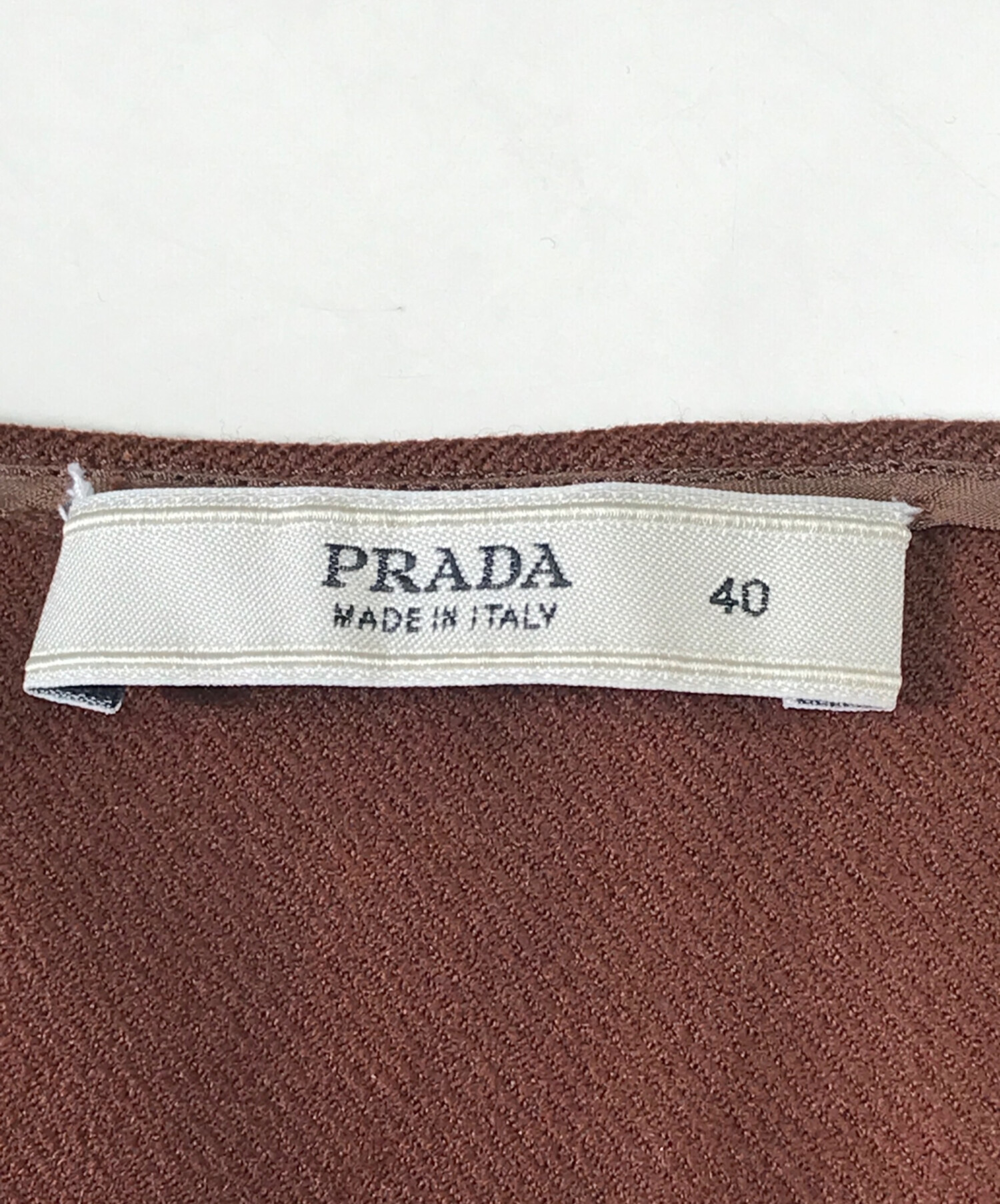 中古・古着通販】PRADA (プラダ) ウールフレアスカート ブラウン