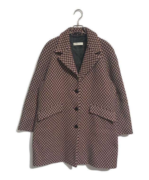 中古・古着通販】MIU MIU (ミュウミュウ) ウールチェックコート レッド