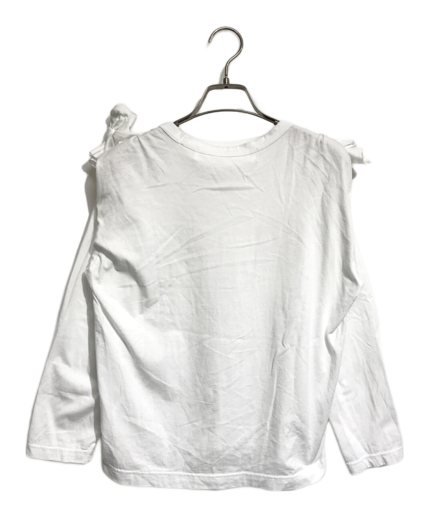 ｔａｏ◆コムデギャルソン◆リボン・カットソー◆ホワイト コットン ◆タオ 中古・古着通販】TAO COMME des GARCONS (タオ コムデギャルソン