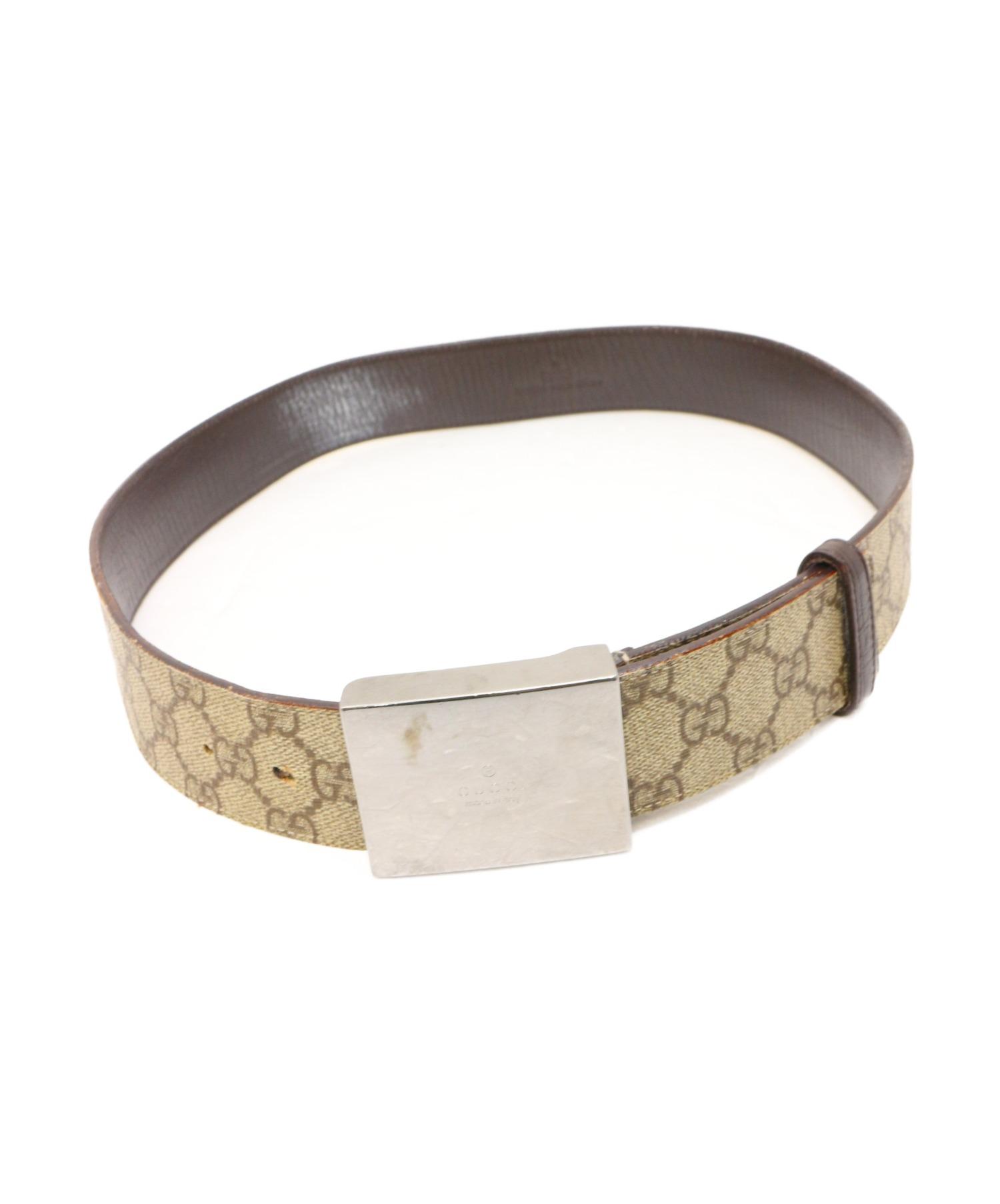 中古・古着通販】GUCCI (グッチ) ベルト ベージュ GG柄｜ブランド 