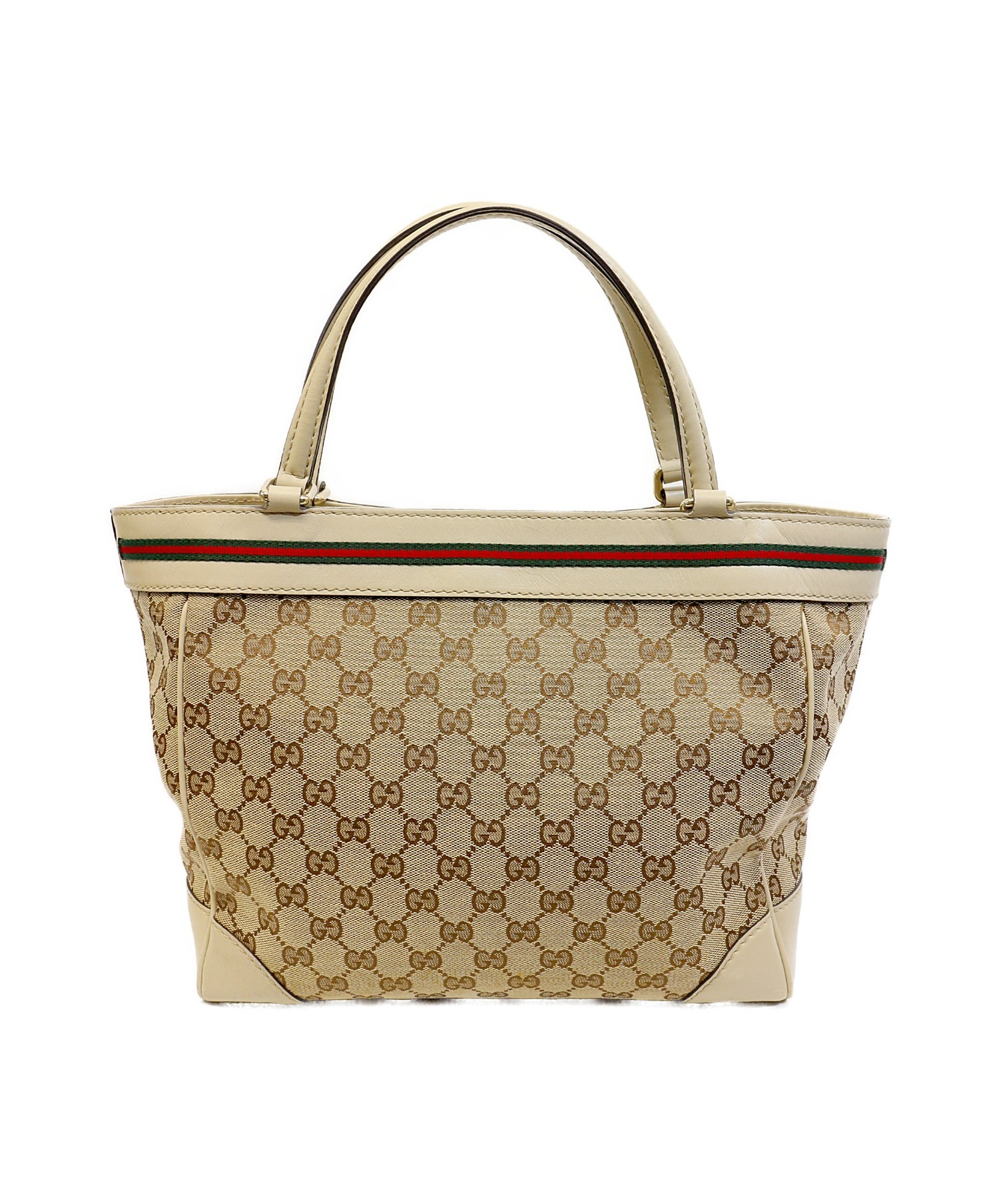 中古・古着通販】GUCCI (グッチ) トートバッグ ベージュ GGキャンバス