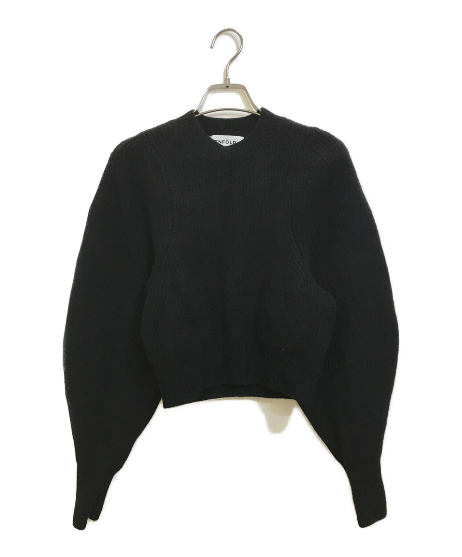 【新品】ENFOLD エンフォルド　WIDE-ARM PULLOVER ブラック 中古・古着通販】ENFOLD (エンフォルド) CROPPED WIDE ARM PULLOVER
