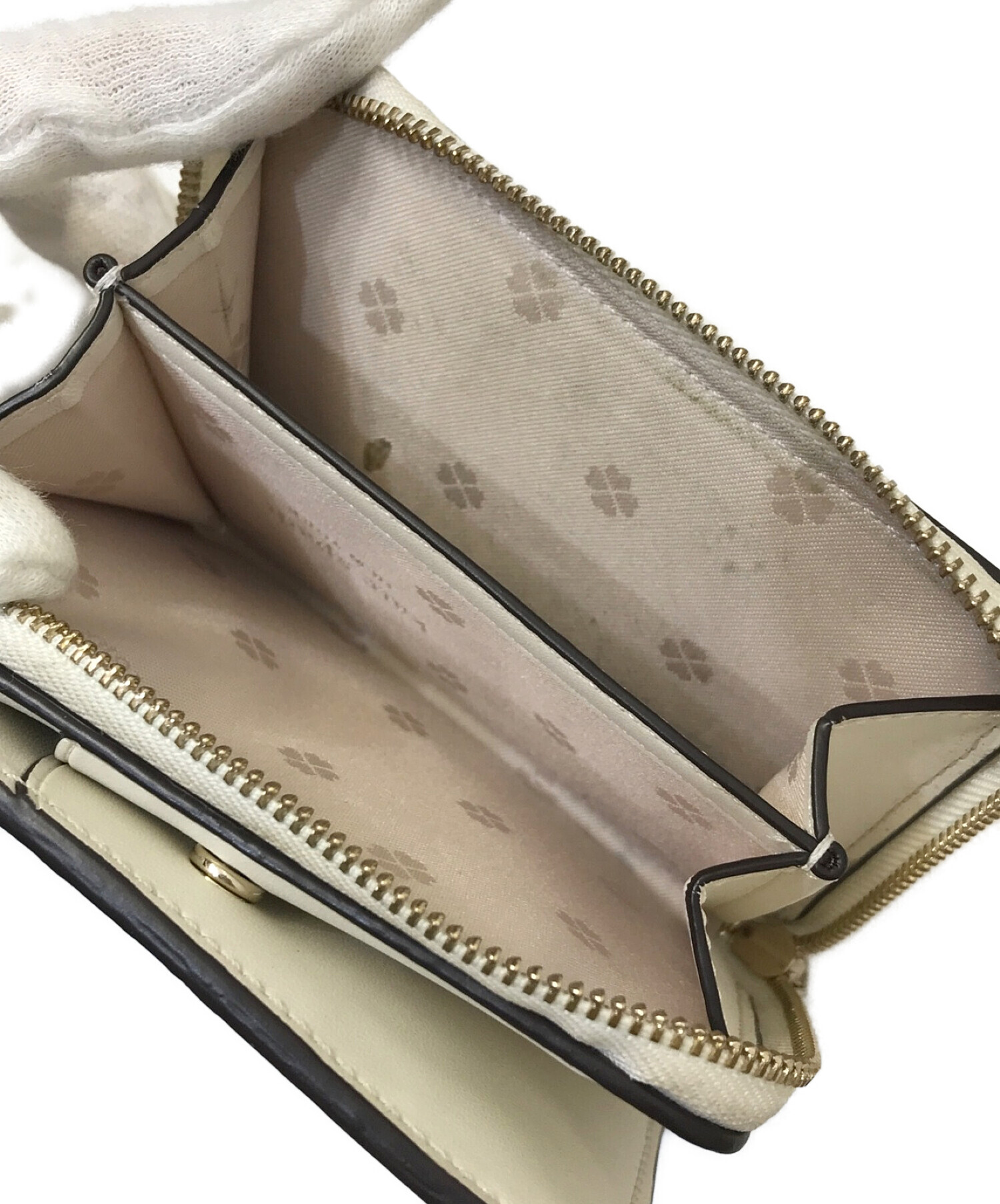 【未使用級】kate spade　スモール コンパクト ウォレット　トマト スペンサー トマト ドット エンベリッシュ スモール コンパクト