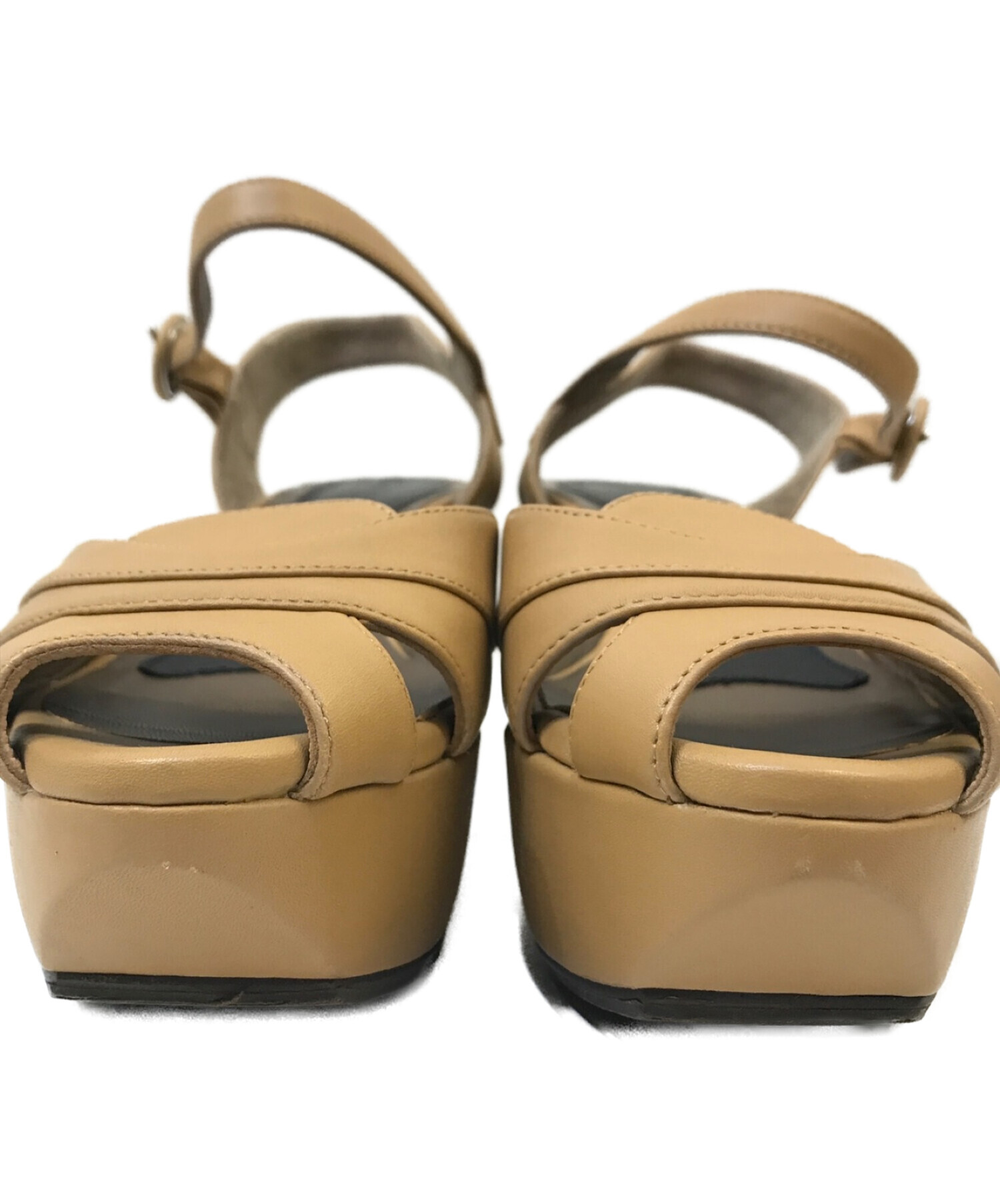 中古・古着通販】MARNI (マルニ) オープントゥーウェッジサンダル  