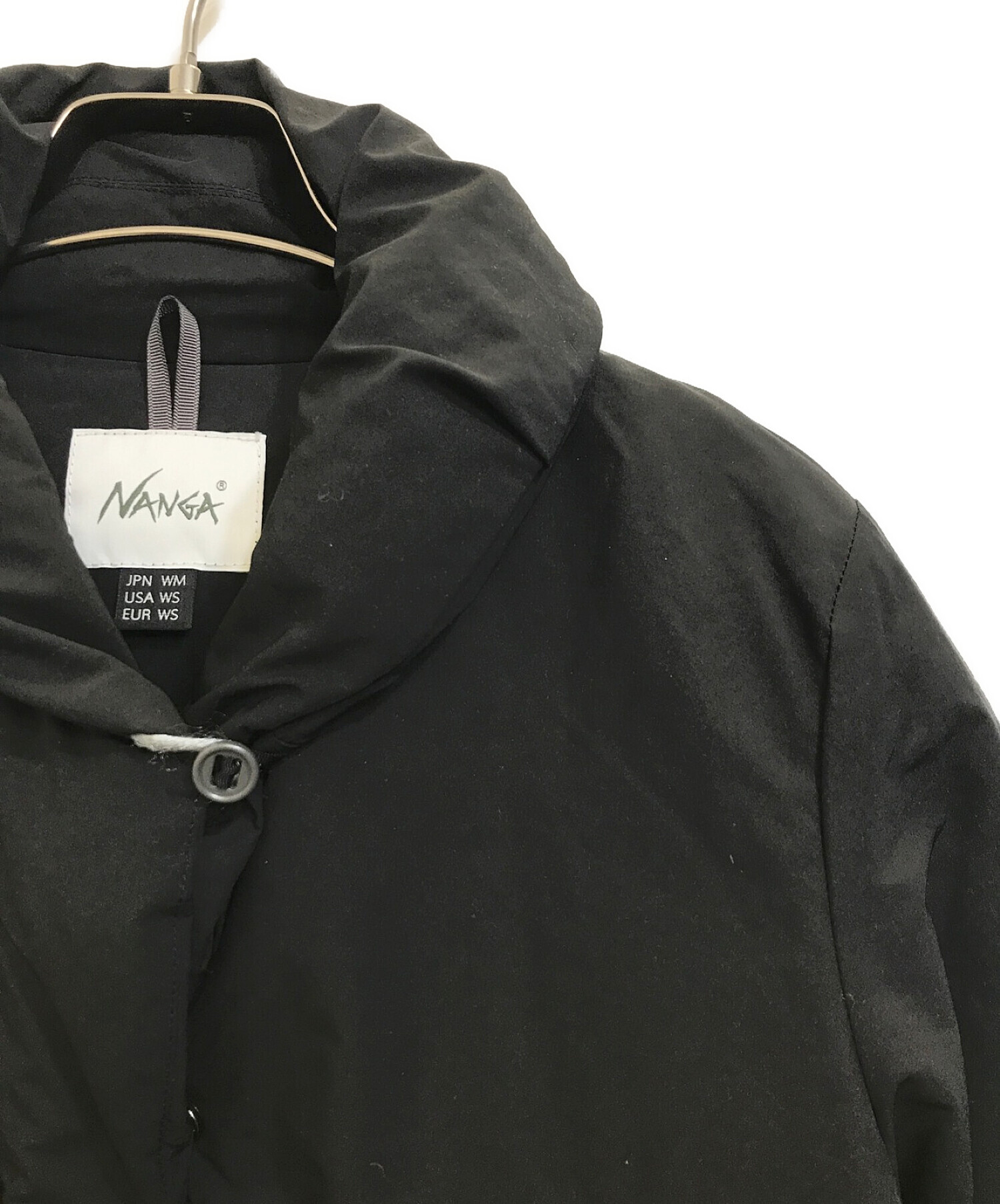 中古・古着通販】NANGA (ナンガ) ショールカラーダウンコート ブラック