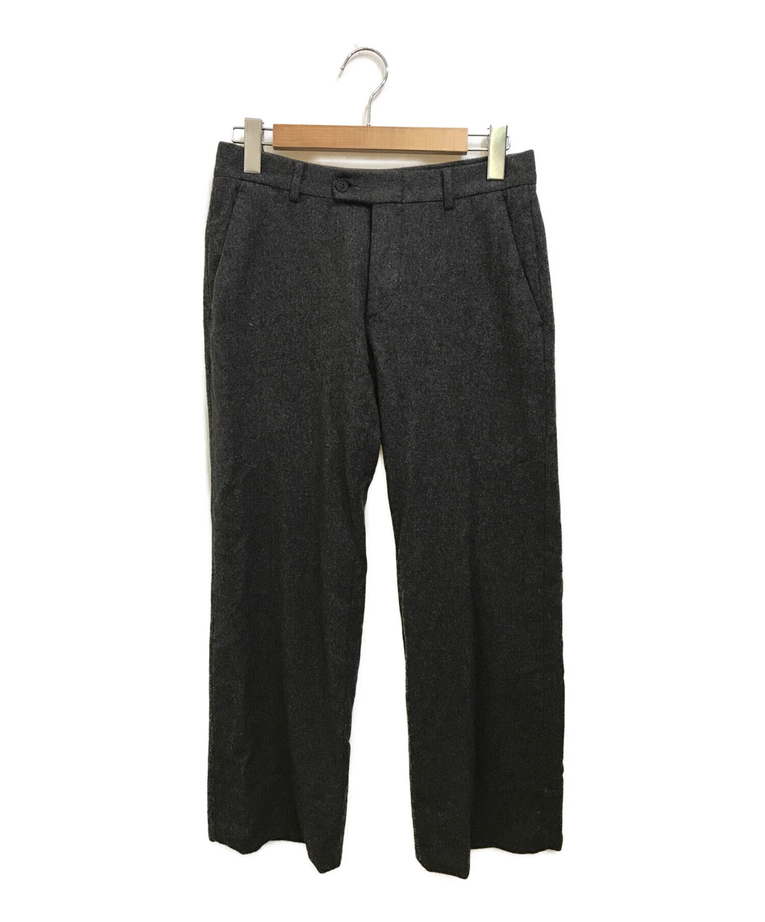 GUCCIウールスラックス 中古・古着通販】GUCCI (グッチ) ウールパンツ グレー サイズ:46