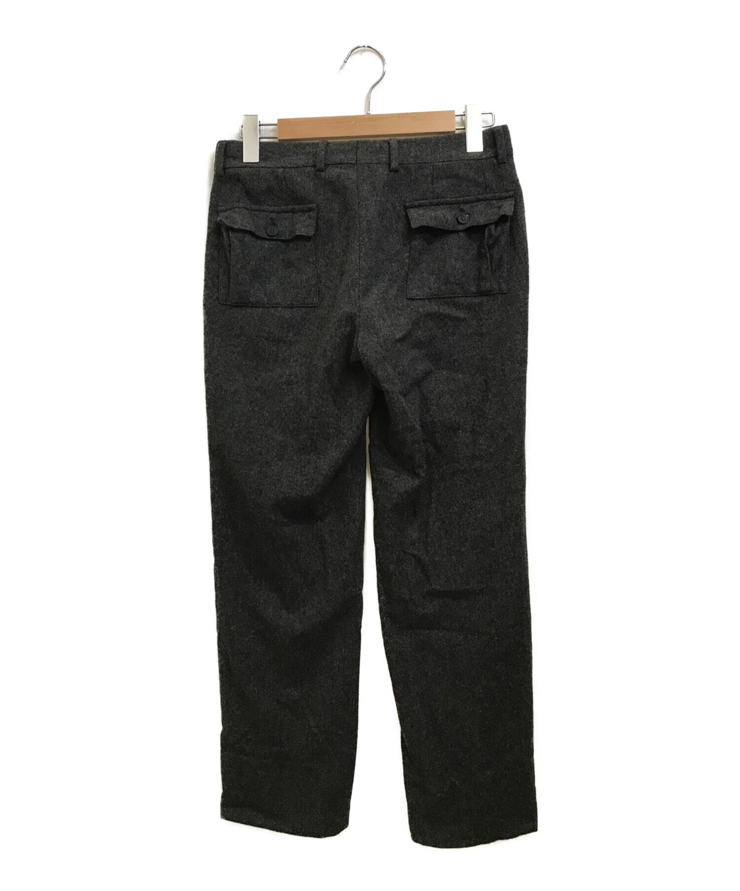 GUCCIウールスラックス 中古・古着通販】GUCCI (グッチ) ウールパンツ グレー サイズ:46